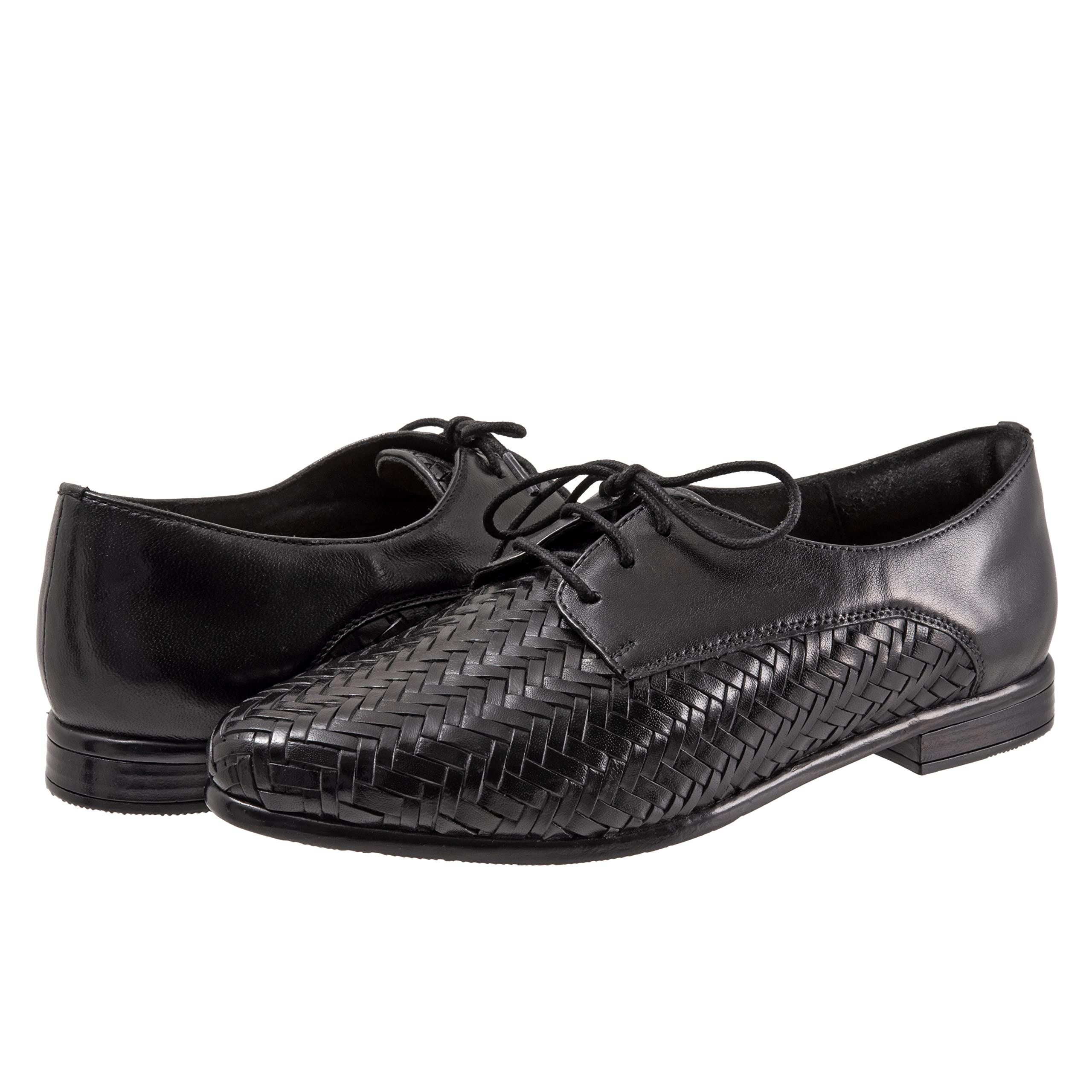 Trotters Lizzie Herringbone In Black Lyst