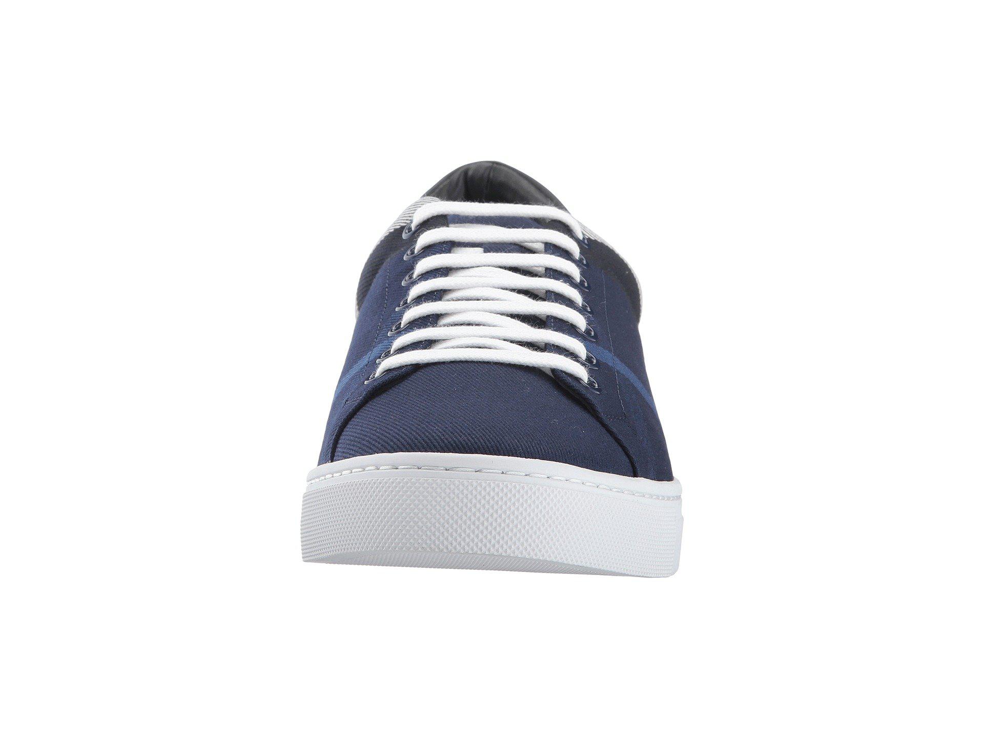 Burberry Cotton Albert House Check Low Top in Navy (Blue) for Men - Lyst