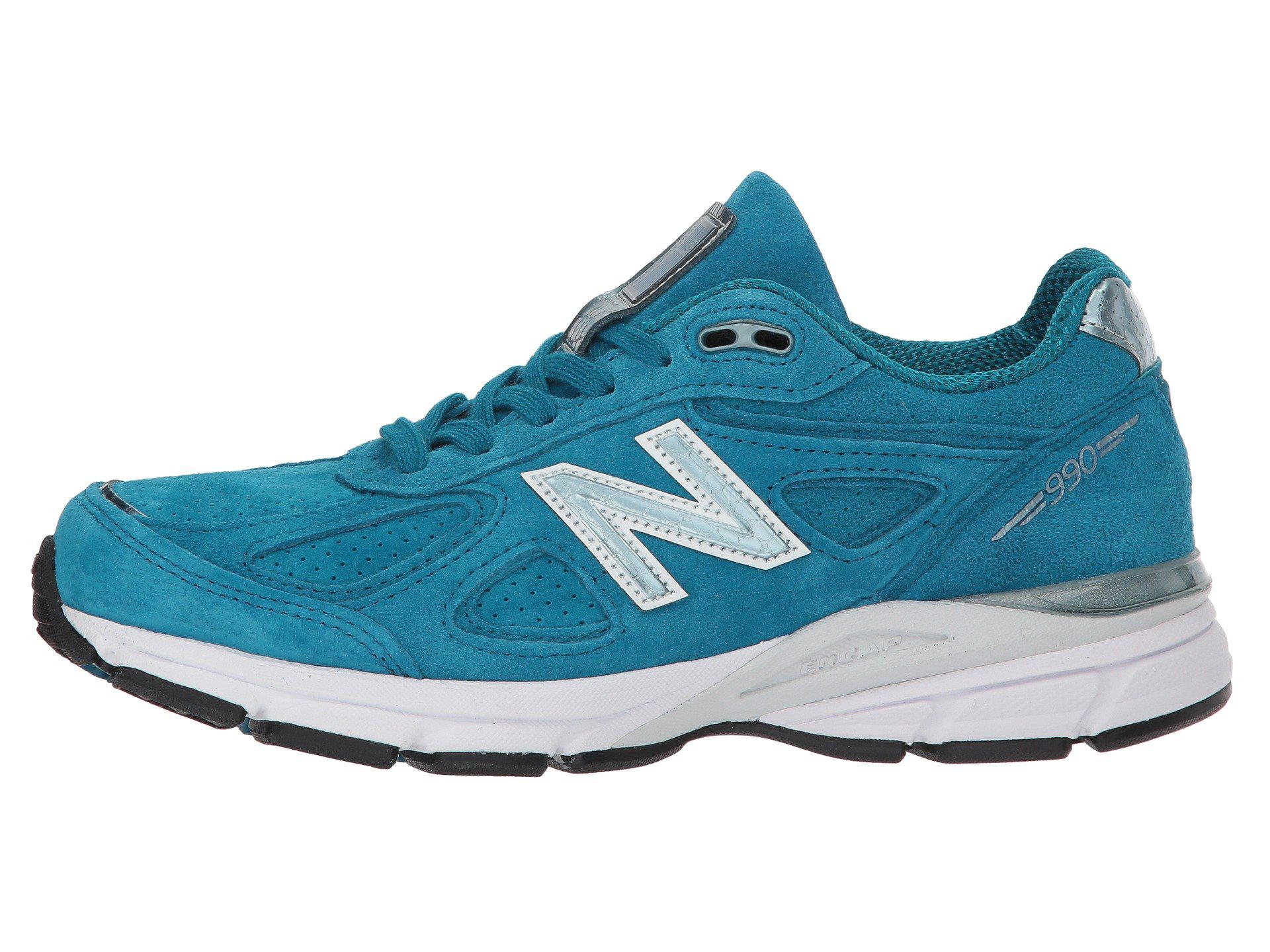 New Balance Leather W990v4 (lake Blue/lake Blue) Women's Running Shoes -  Lyst