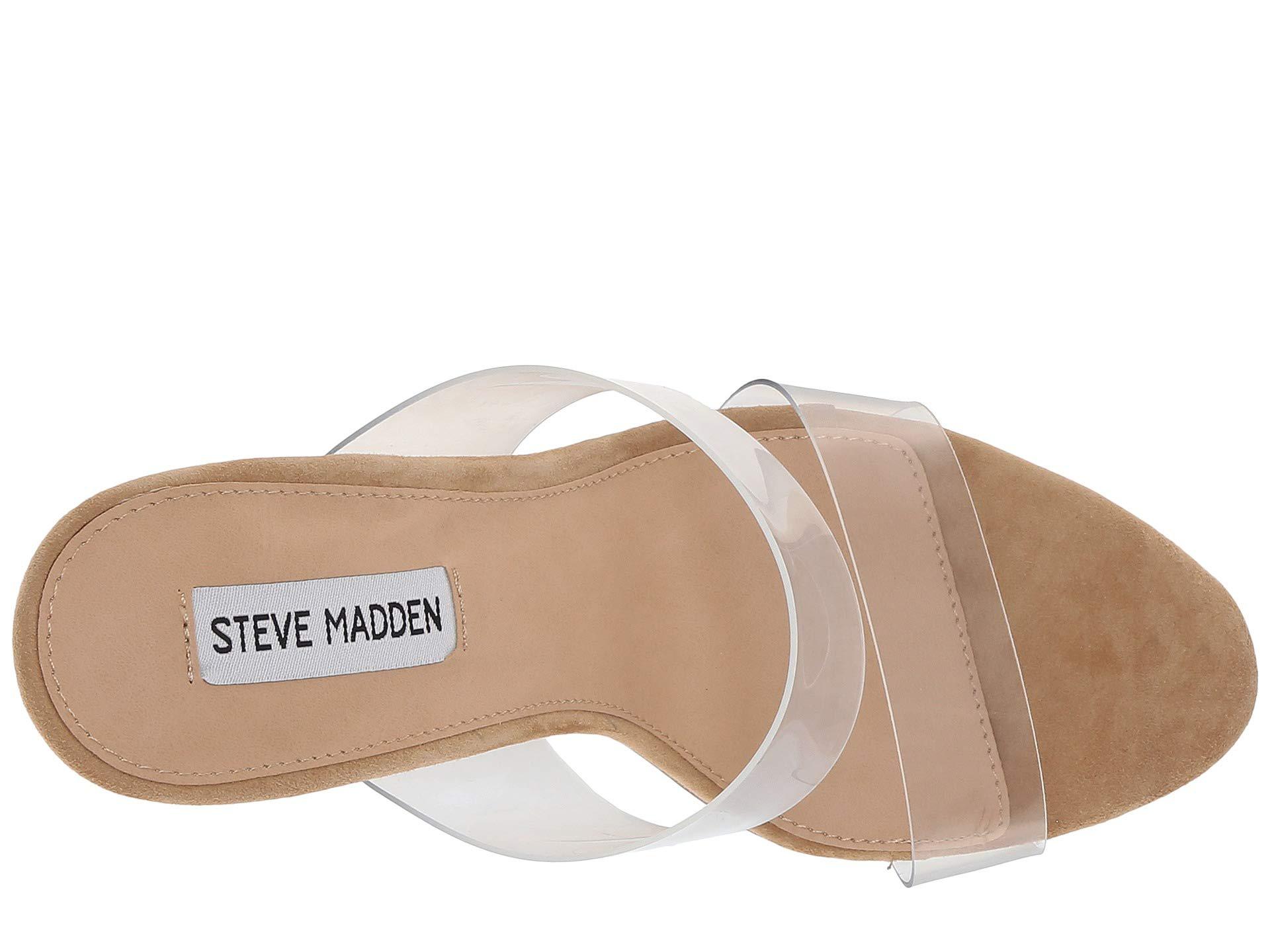retirarse Lustre Alcalde Steve Madden Charlee Heeled Sandal (clear) High Heels | Lyst