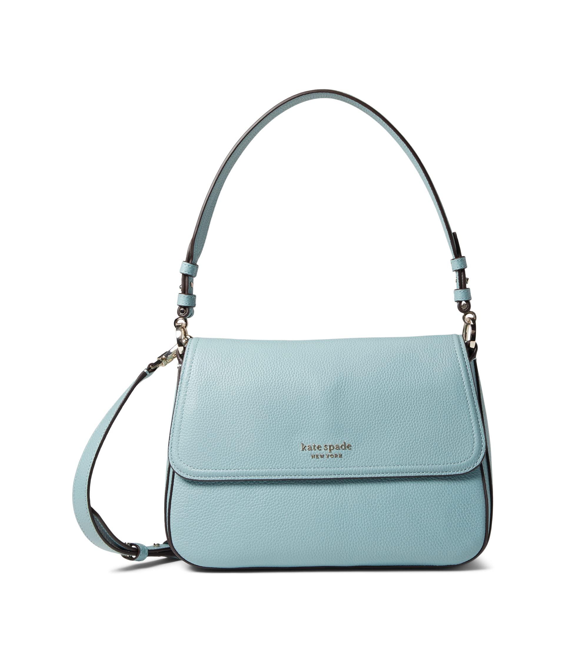Kate Spade New Core Pebble Pebbled Leather Medium Convertible Flap Shoulder  Bag in Blue | Lyst
