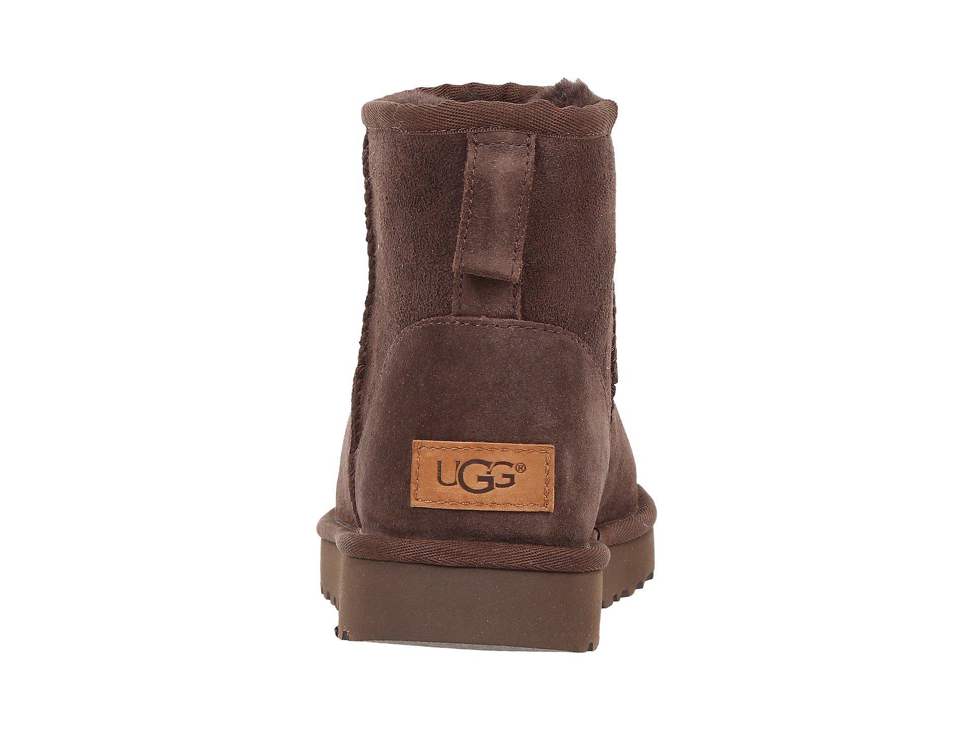 UGG Suede Classic Mini Chocolate Boot in Brown - Lyst