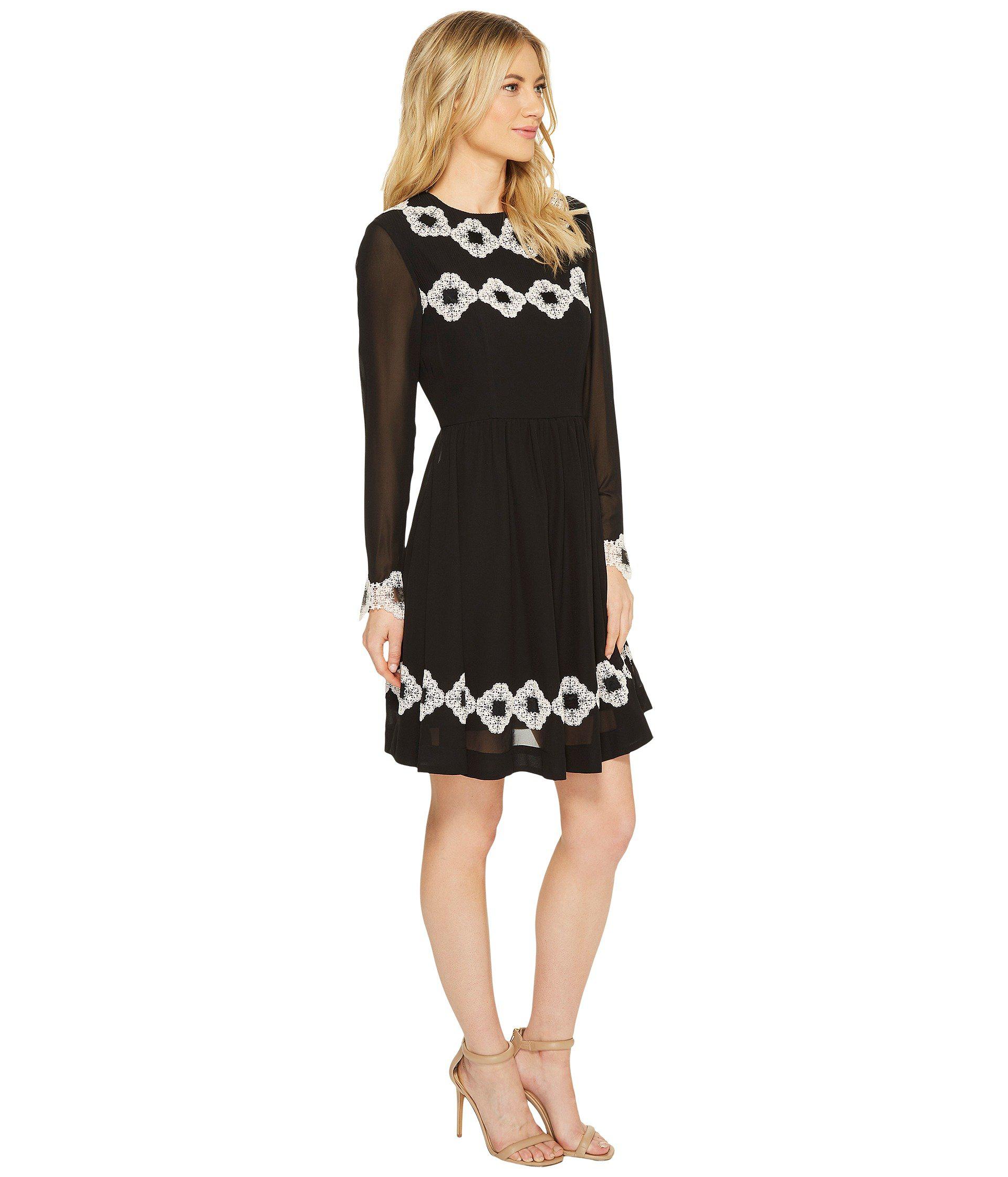 ted baker black long sleeve dress