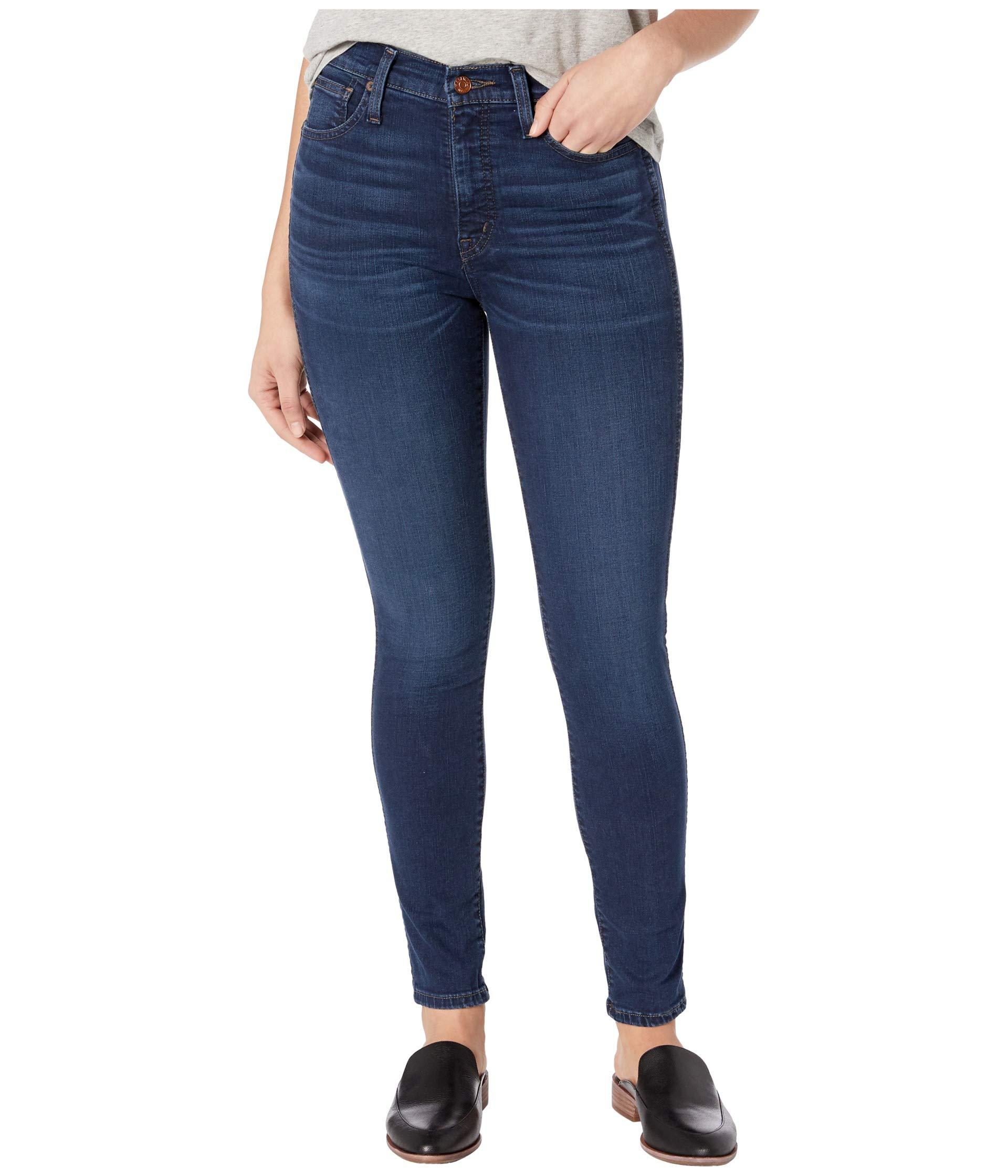 Madewell Denim 10 High-rise Skinny Jeans In Hayes in Gray - Lyst