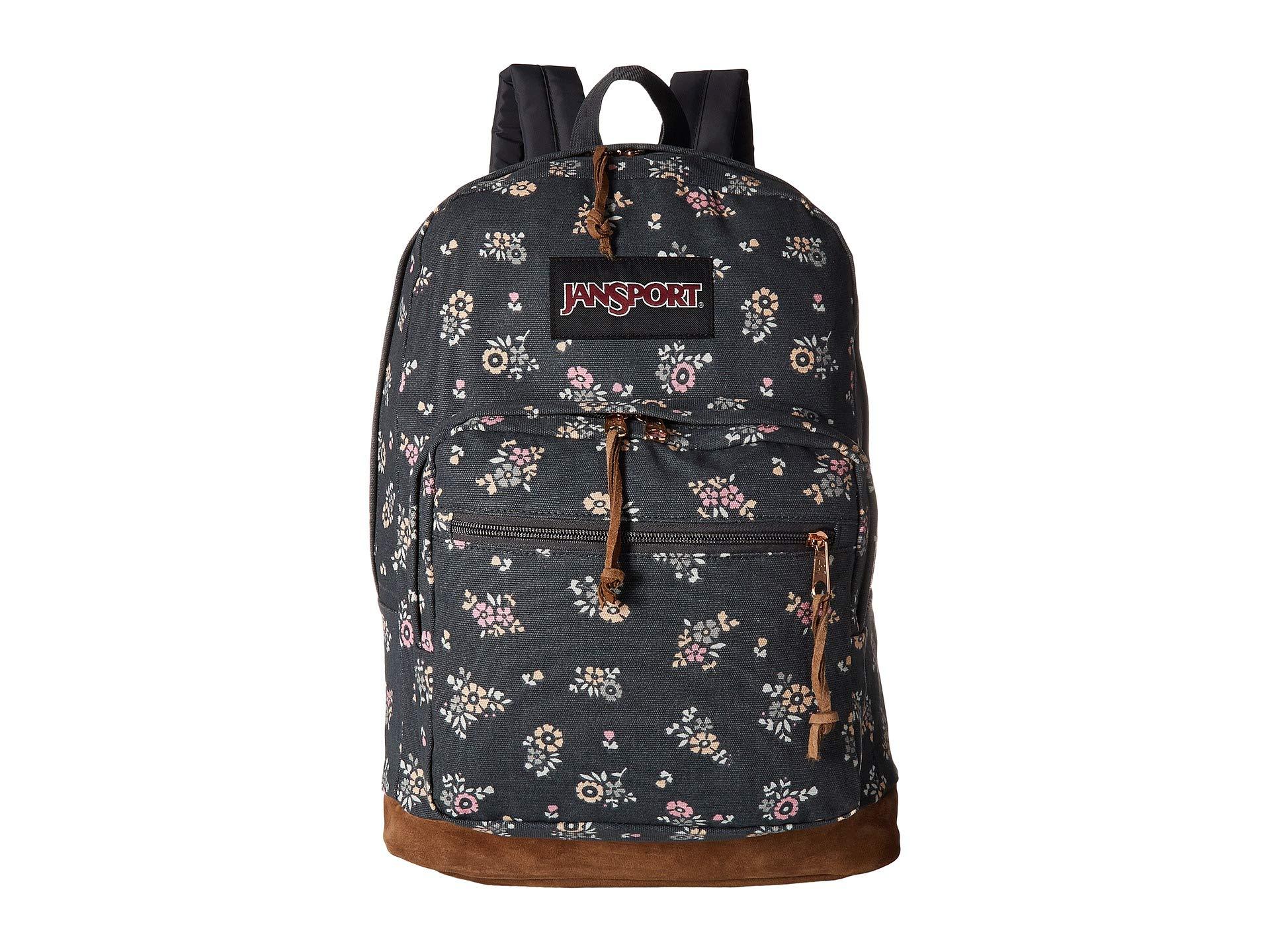 jansport right pack expressions embroidered roses backpack