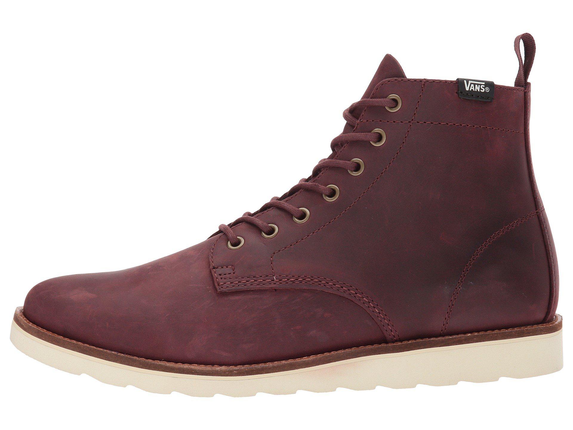 vans leather boots mens