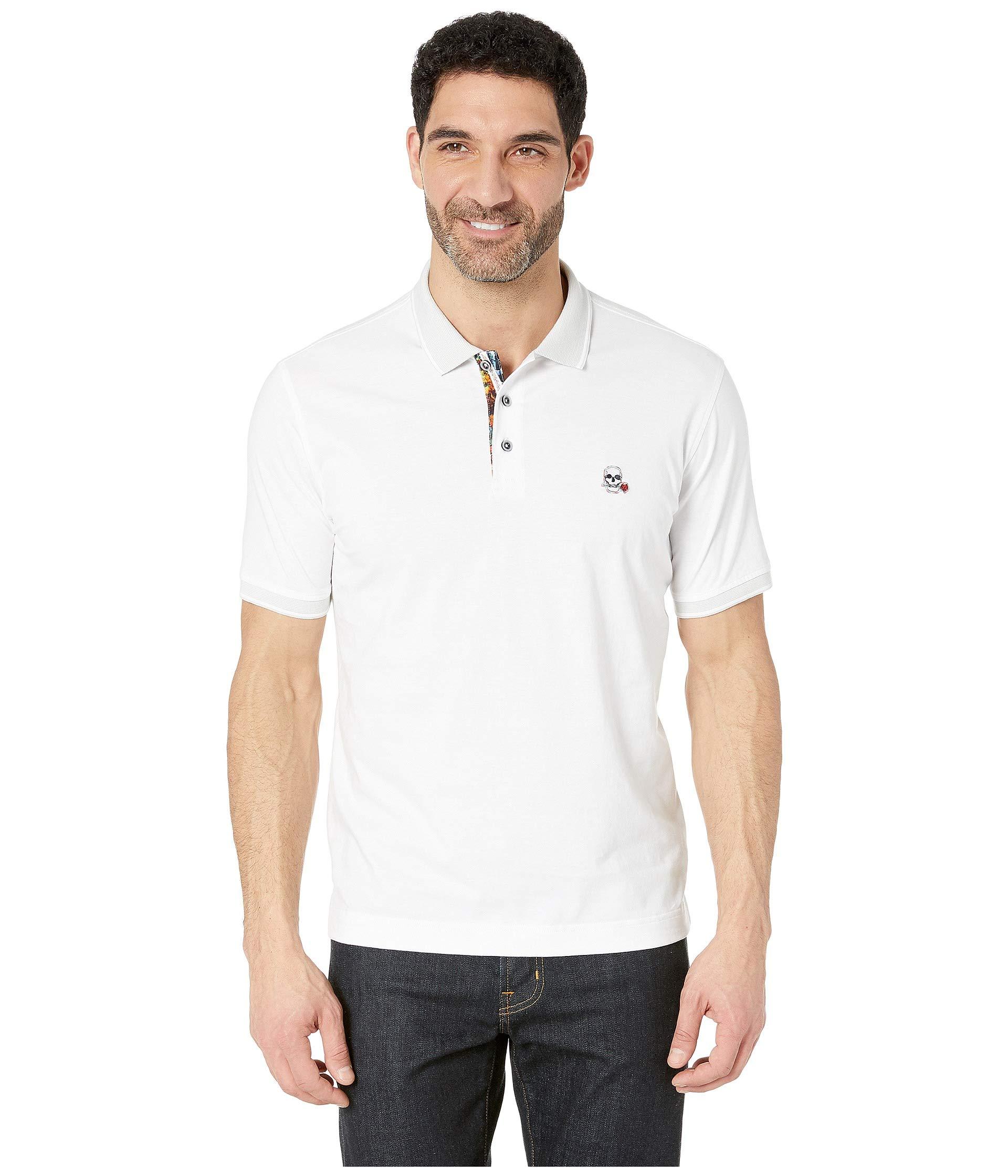 Robert Graham Cotton Easton Short Sleeve Knit Polo in White for Men ...