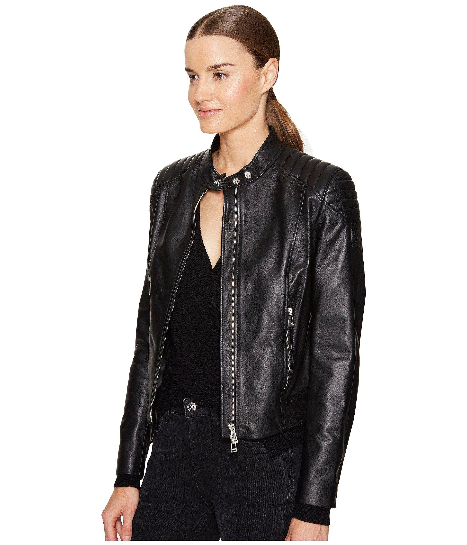 Belstaff Mollison Luxe Lightweight Napa Leather Jacket (black) Women's Coat  - Lyst