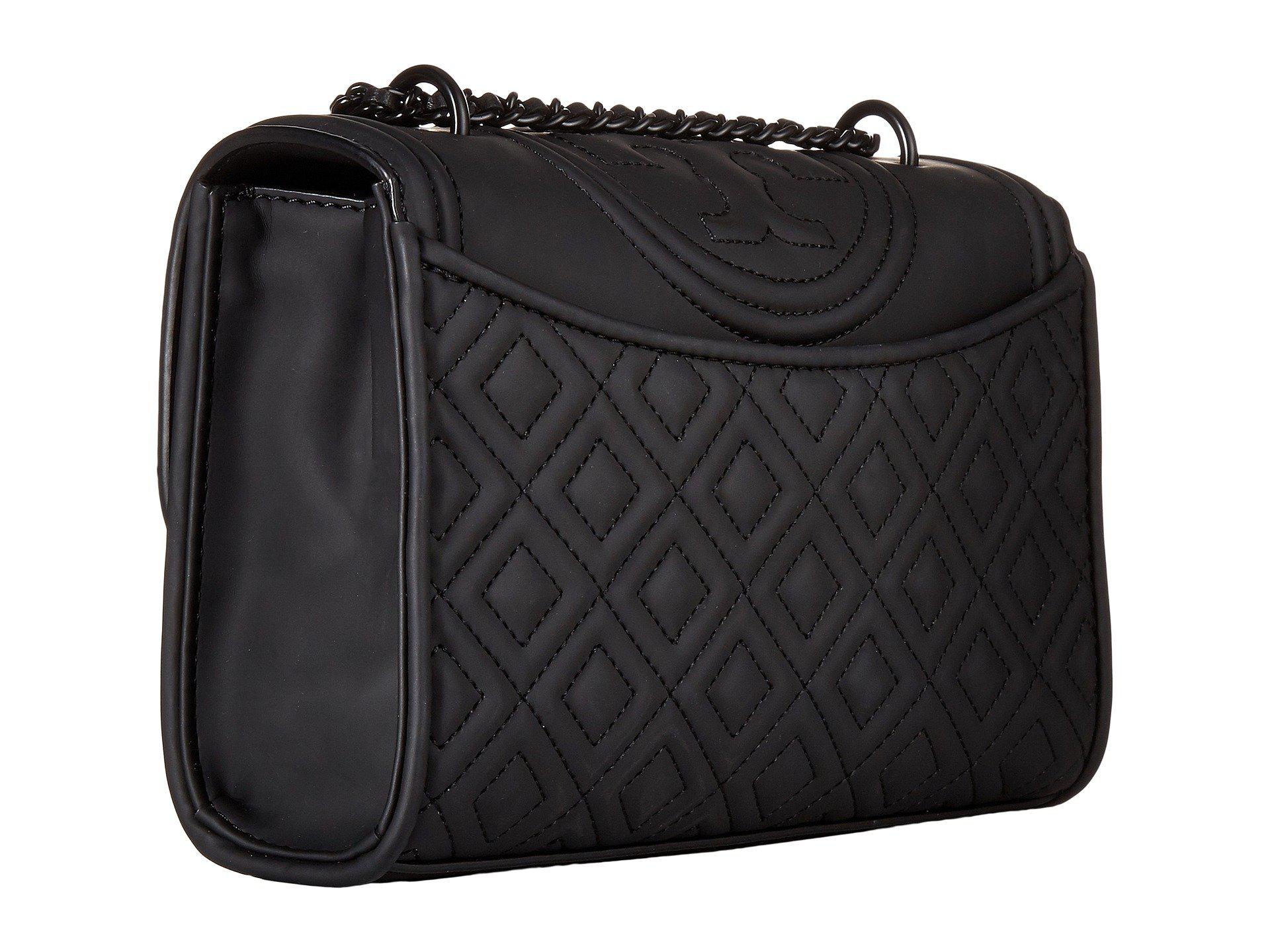 Tory Burch Leather Fleming Matte Small Convertible Shoulder Bag in