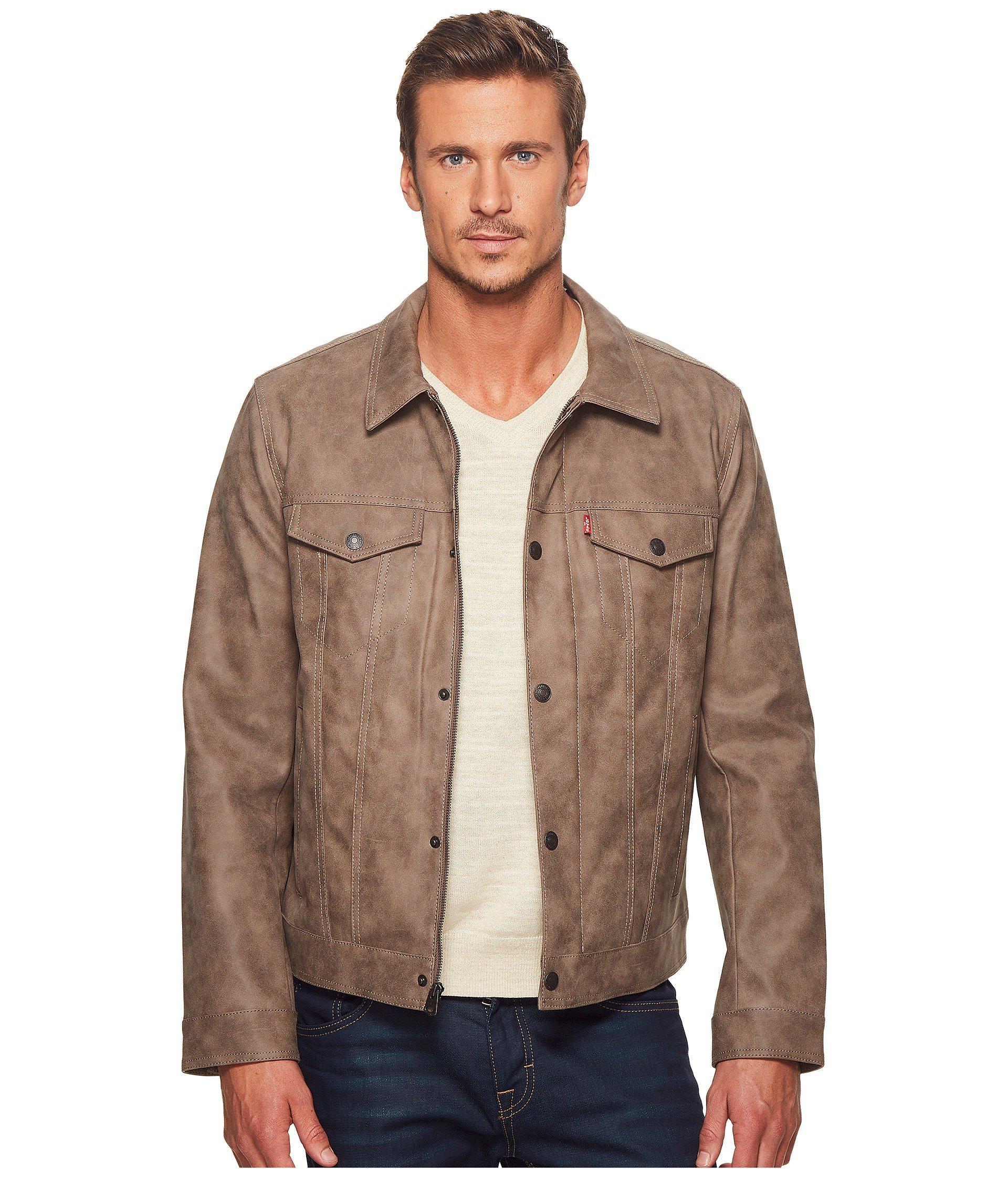 levi's faux suede trucker jacket