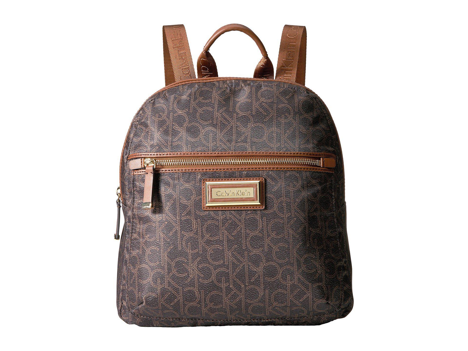 Calvin Klein Belfast Dressy Nylon Backpack (brown/khaki Photoprint) Backpack  Bags | Lyst