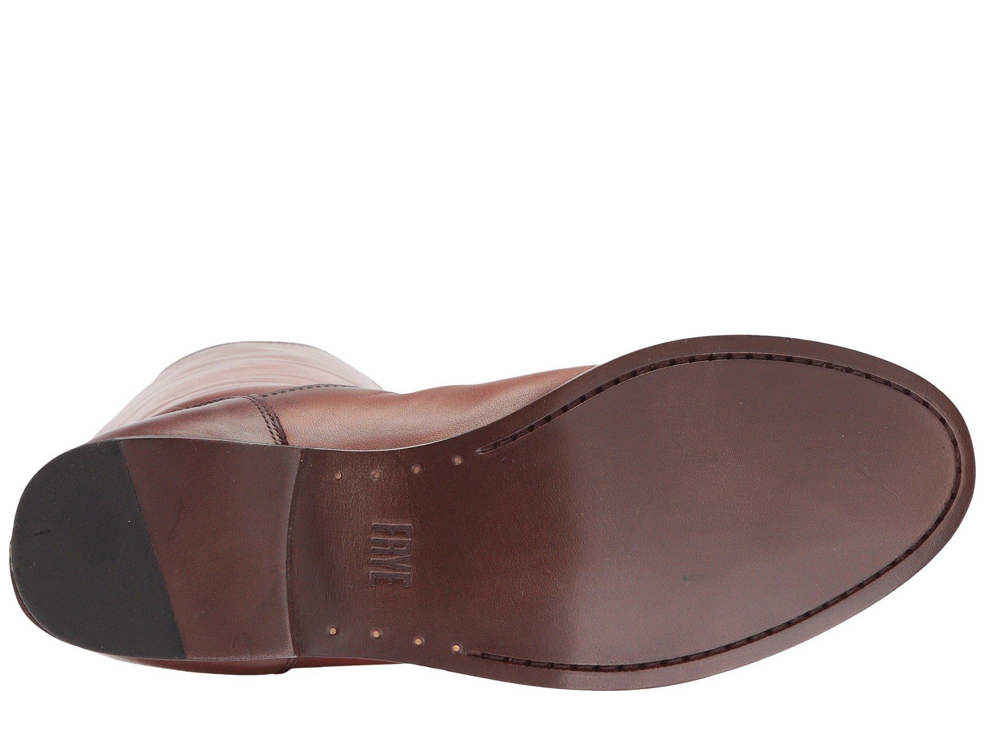 melissa button back zip boot cognac