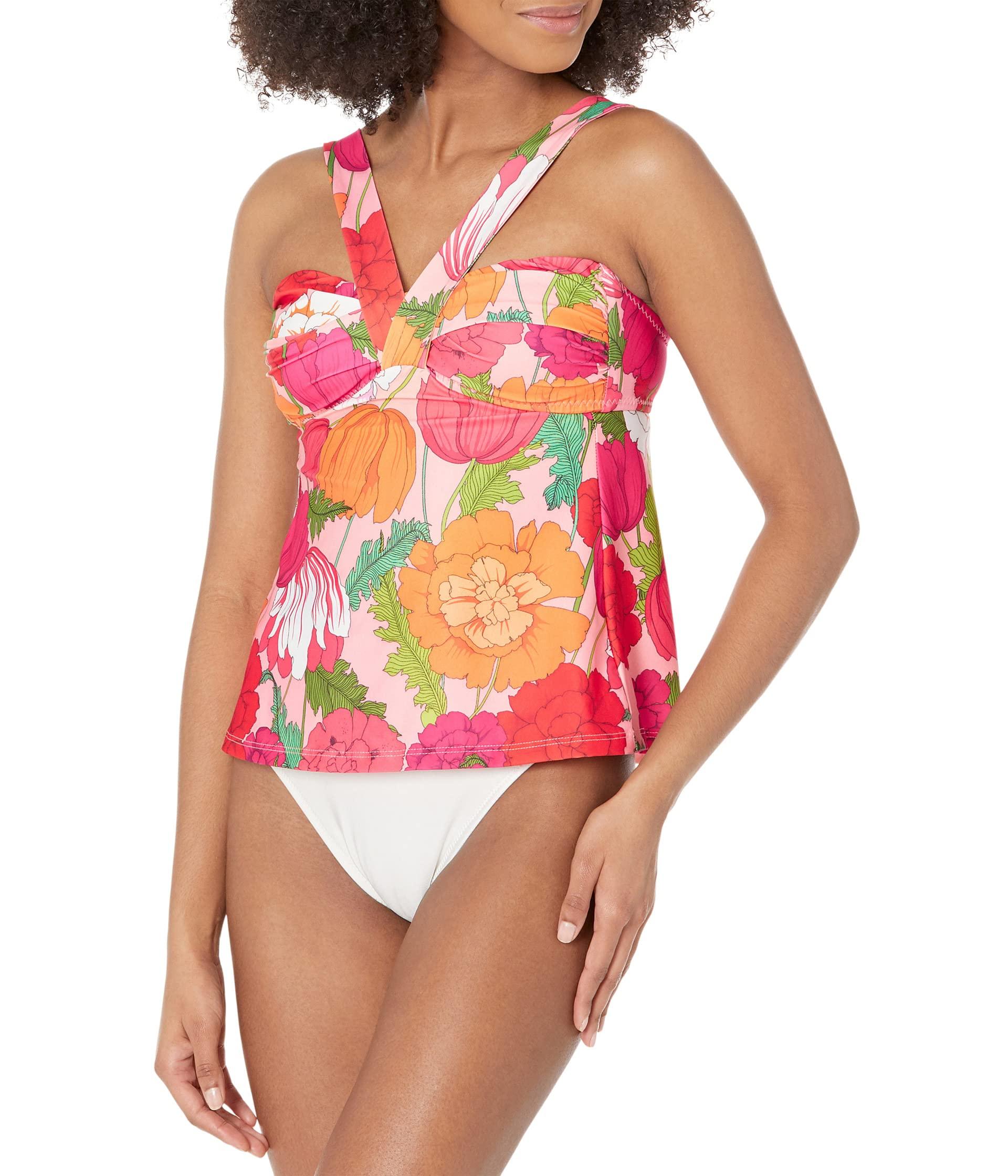 Trina Turk Sunny Bloom Tankini Top in Pink | Lyst