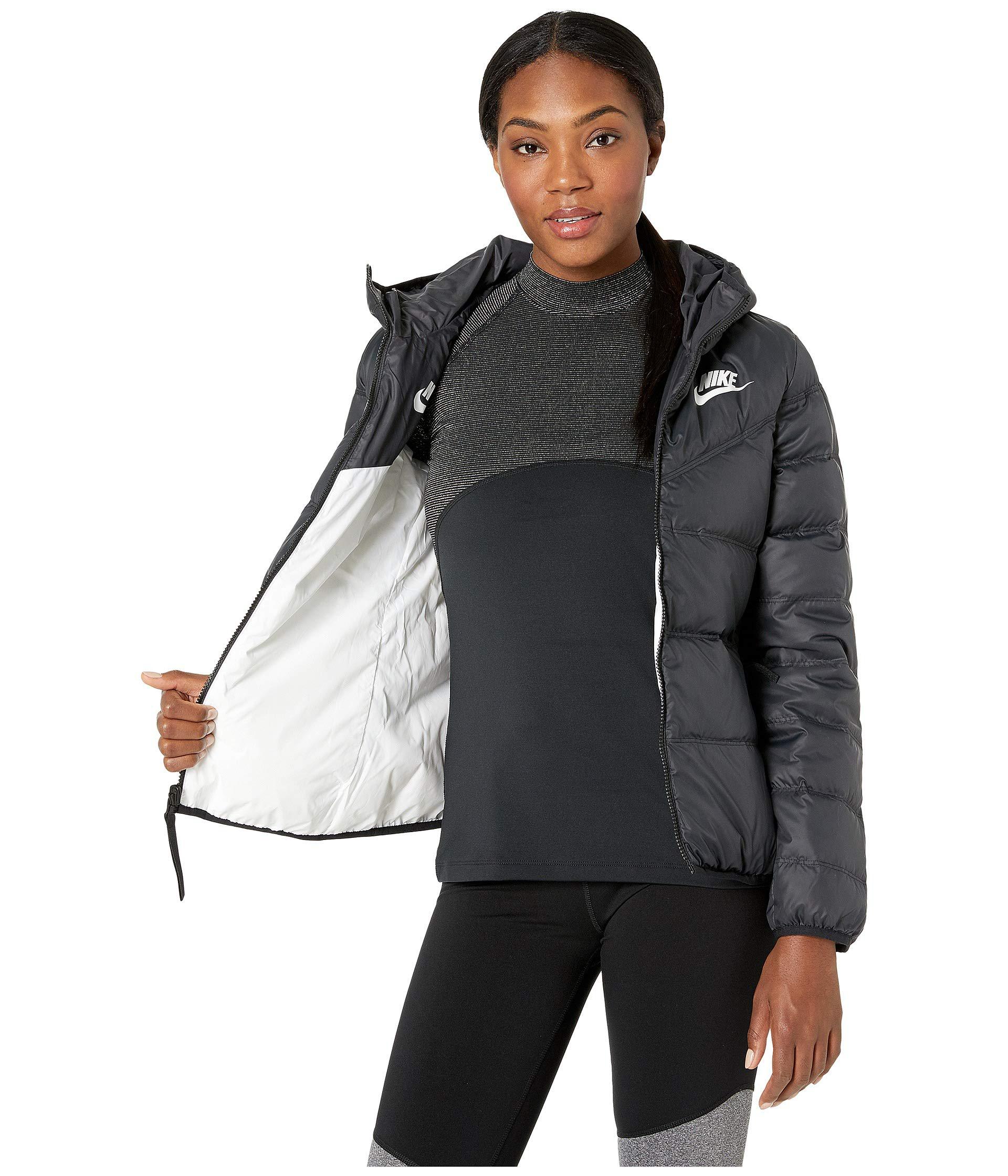 Bering strædet kontrast tyngdekraft Nike Sportswear Windrunner Down Fill Jacket Reversible in Black | Lyst