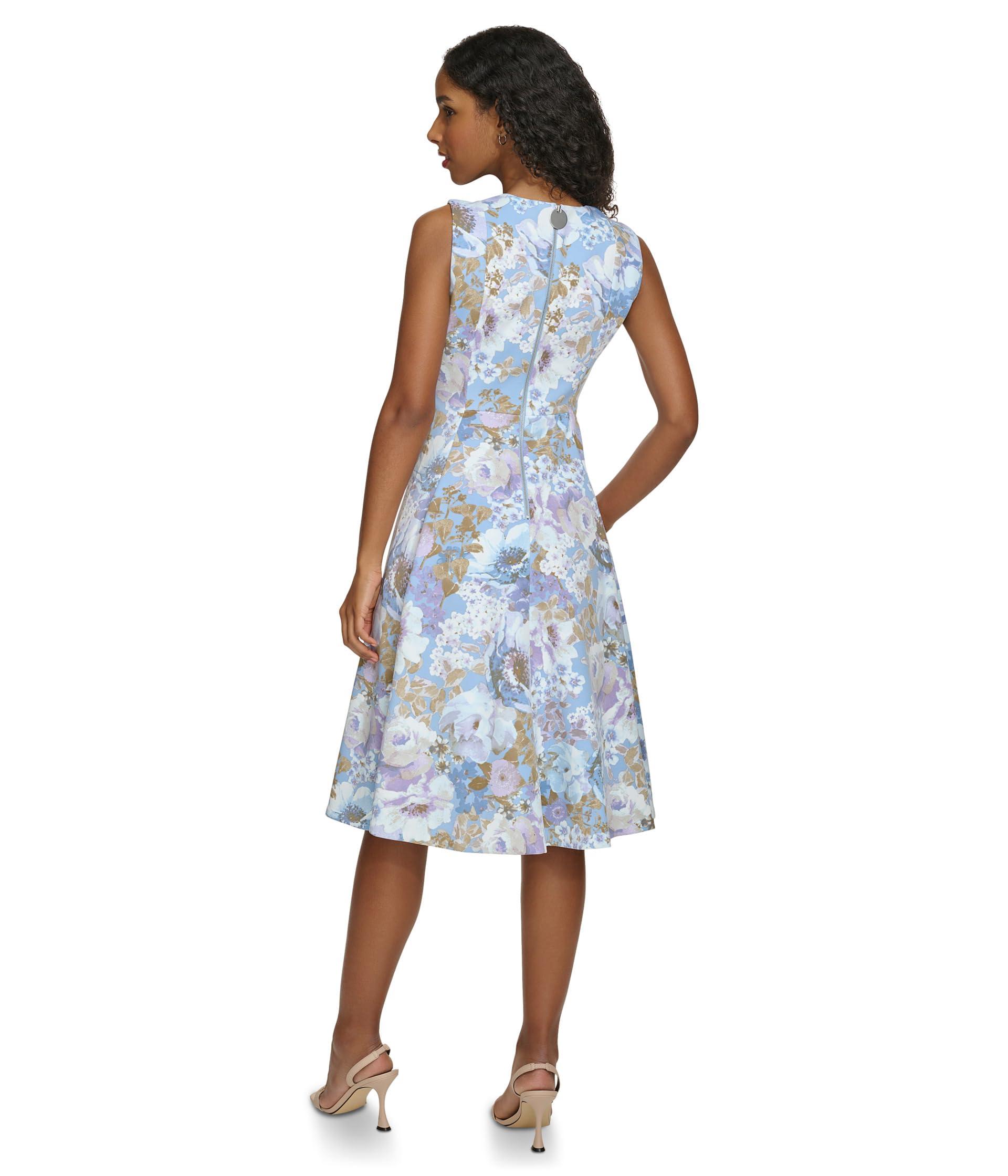 Calvin klein white scuba dress hotsell