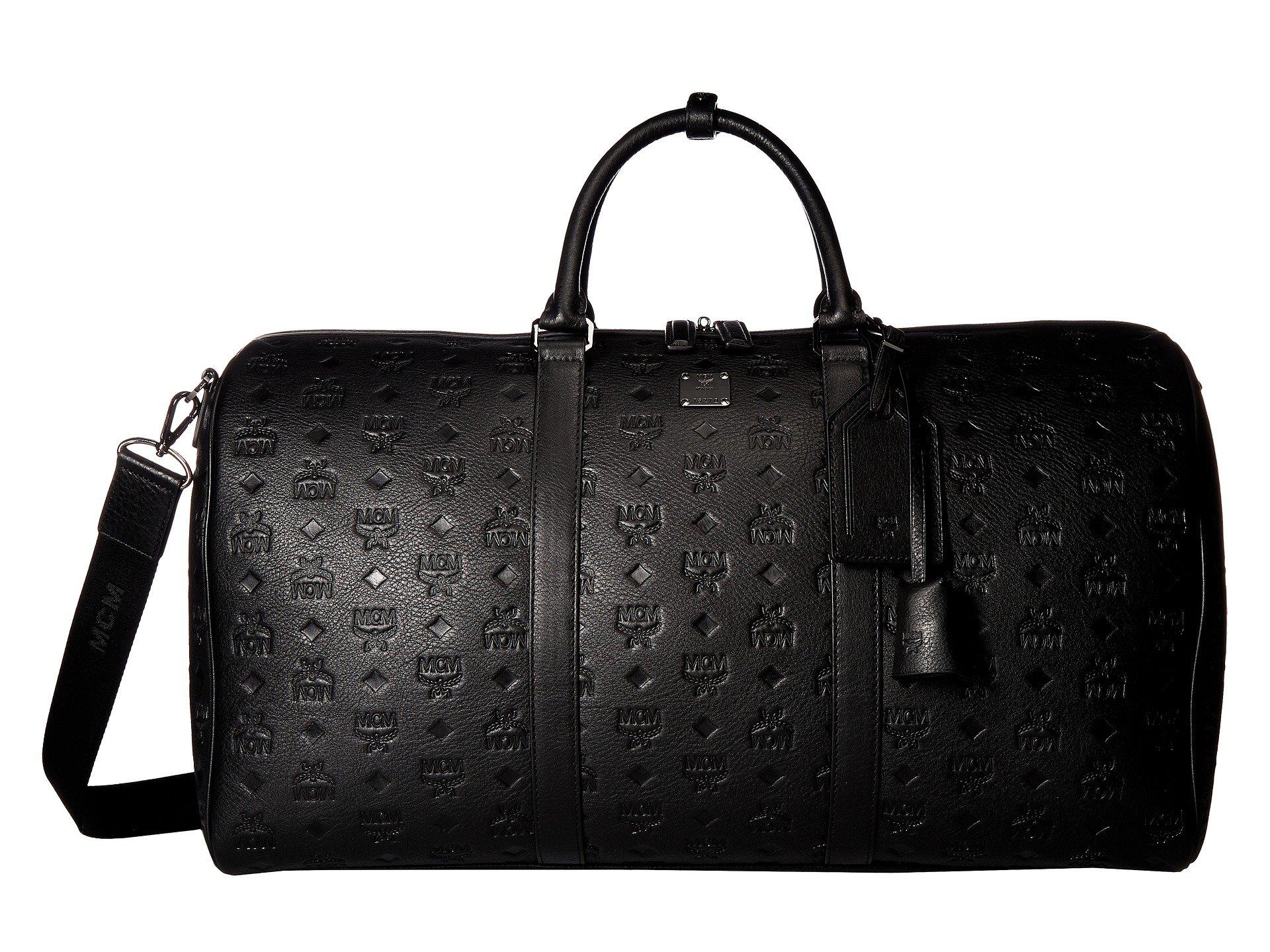 MCM Backpack Monogram Ottomar Leather Black in Calfskin Leather with  Gunmetal - US