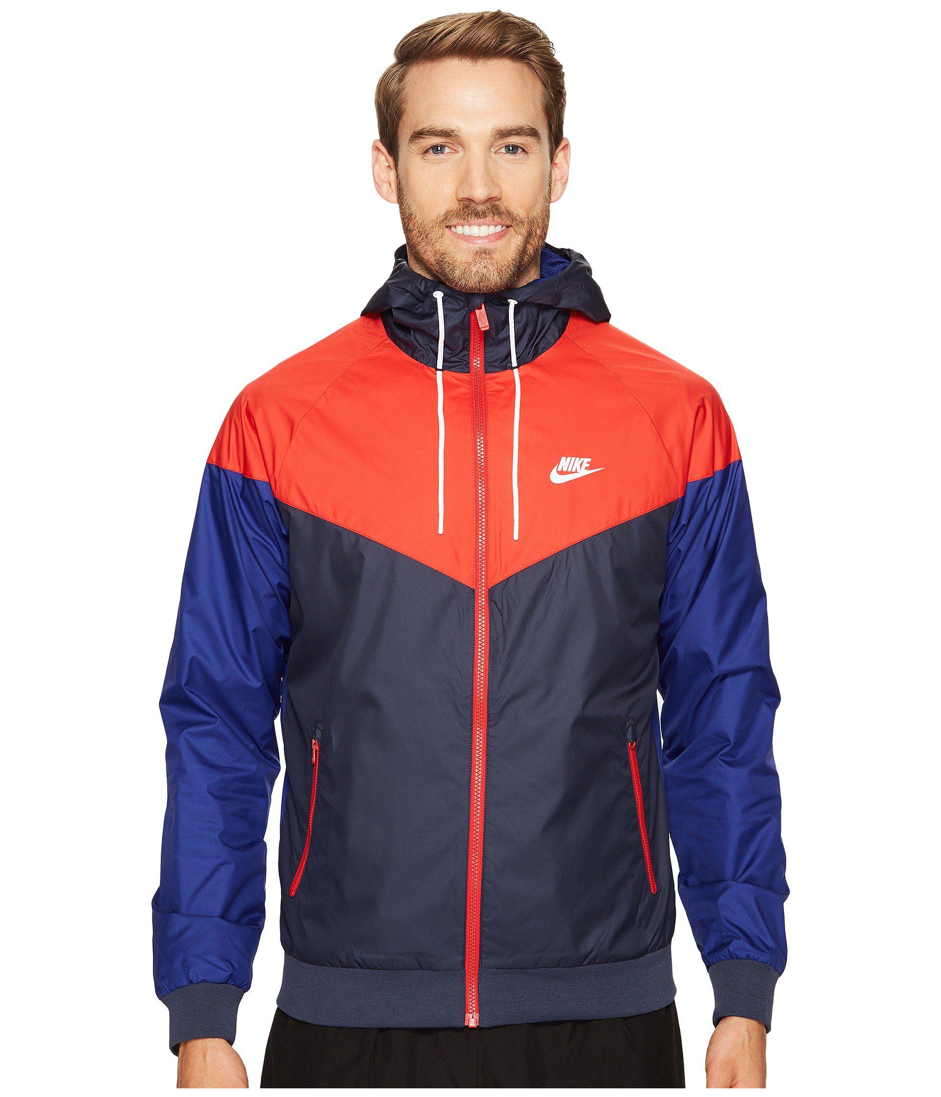 nike red white and blue jacket