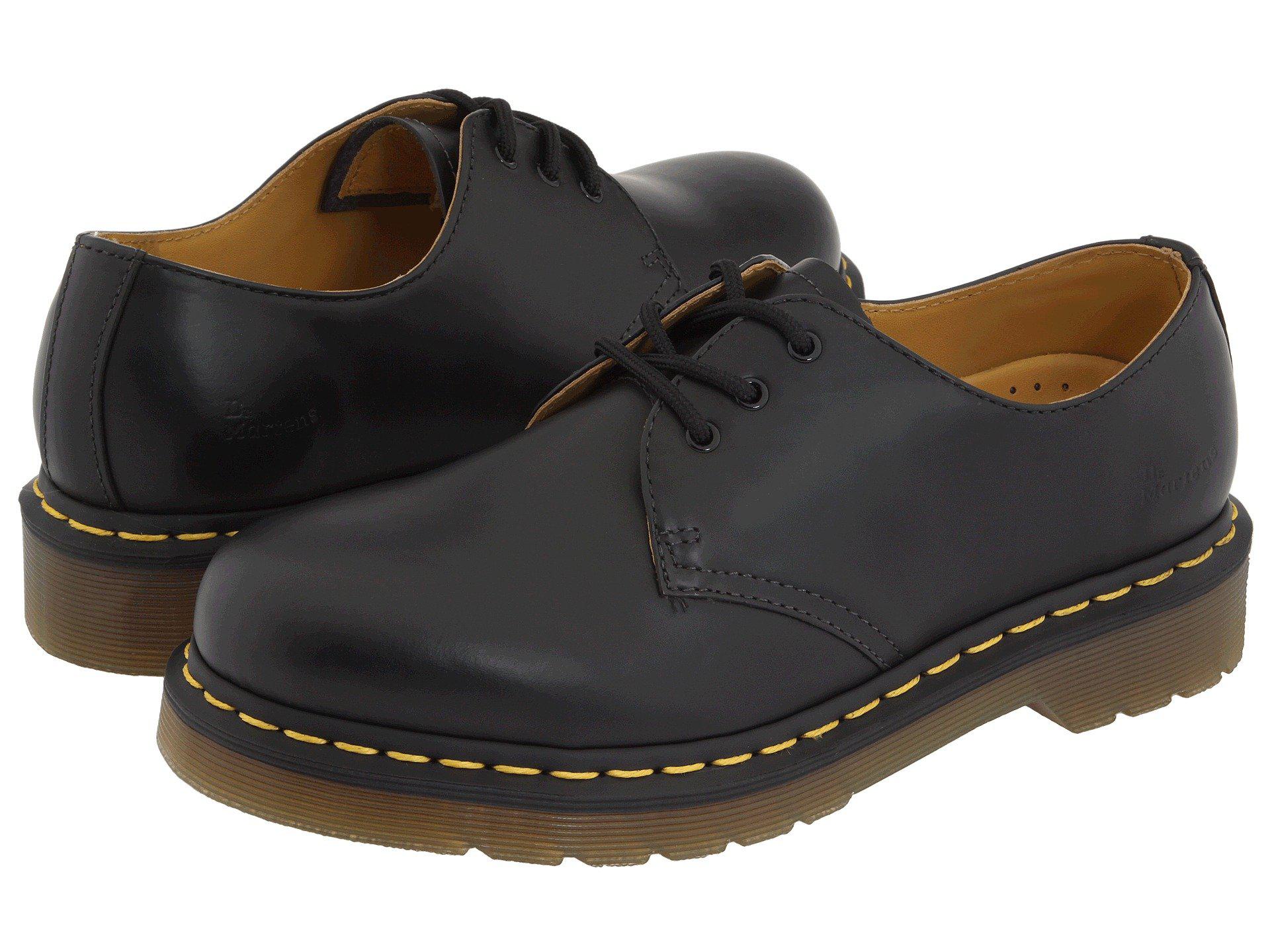 Dr. Martens 1461 3-eye Gibson (black Smooth) Lace Up Casual Shoes for ...