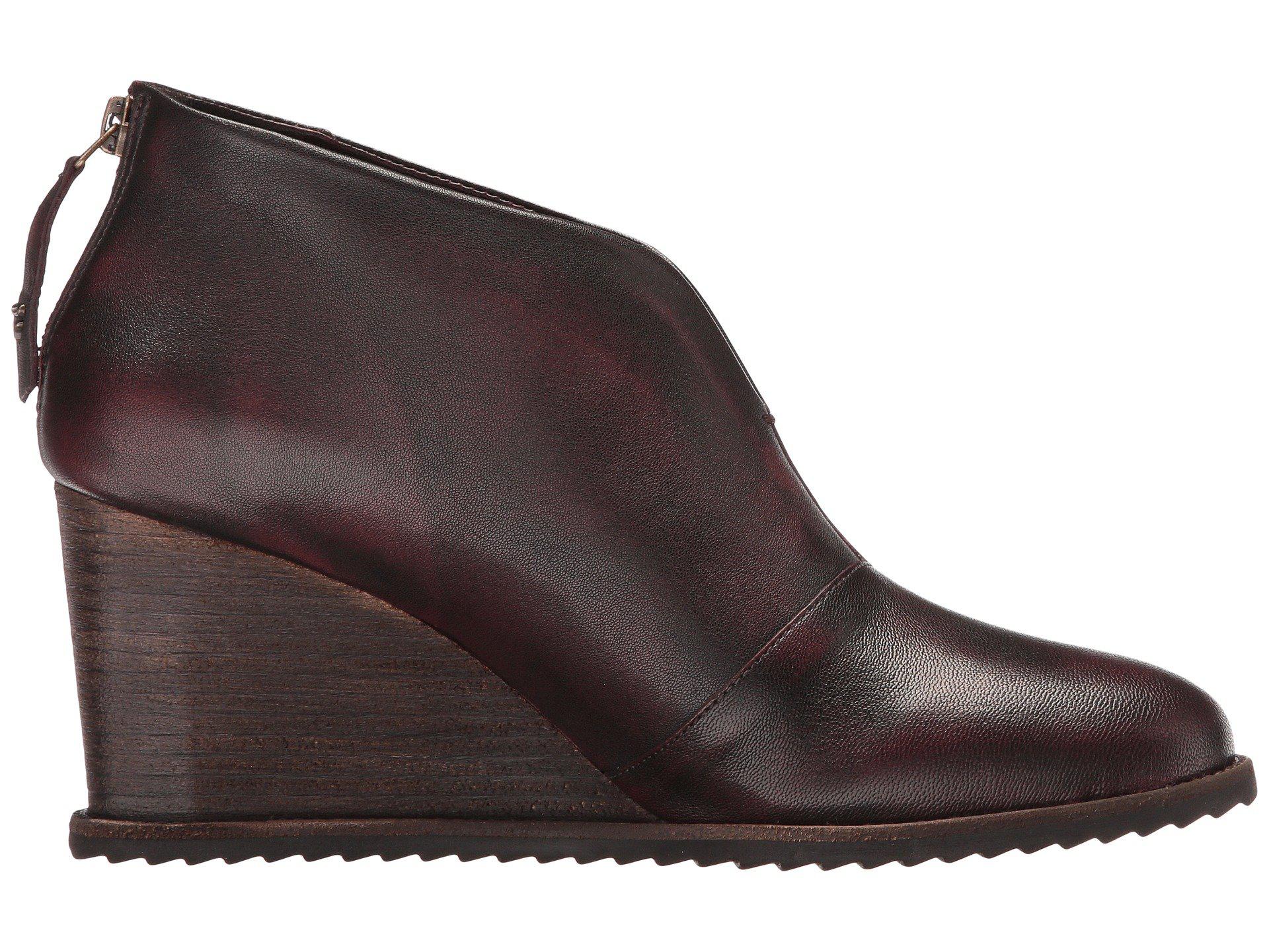 trask tenley wedge bootie