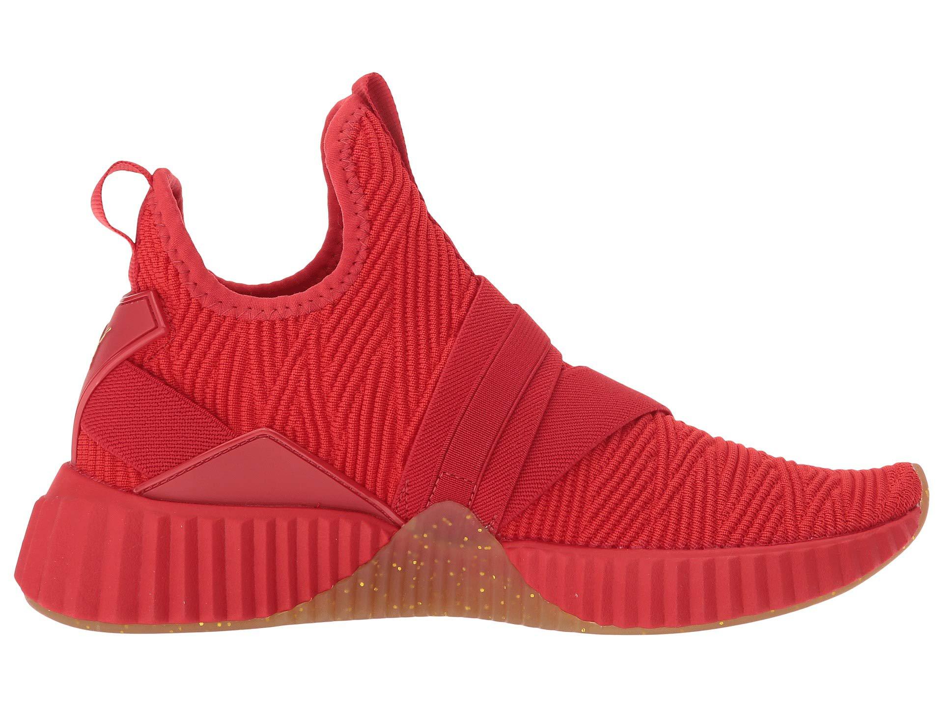 puma defy mid varsity red