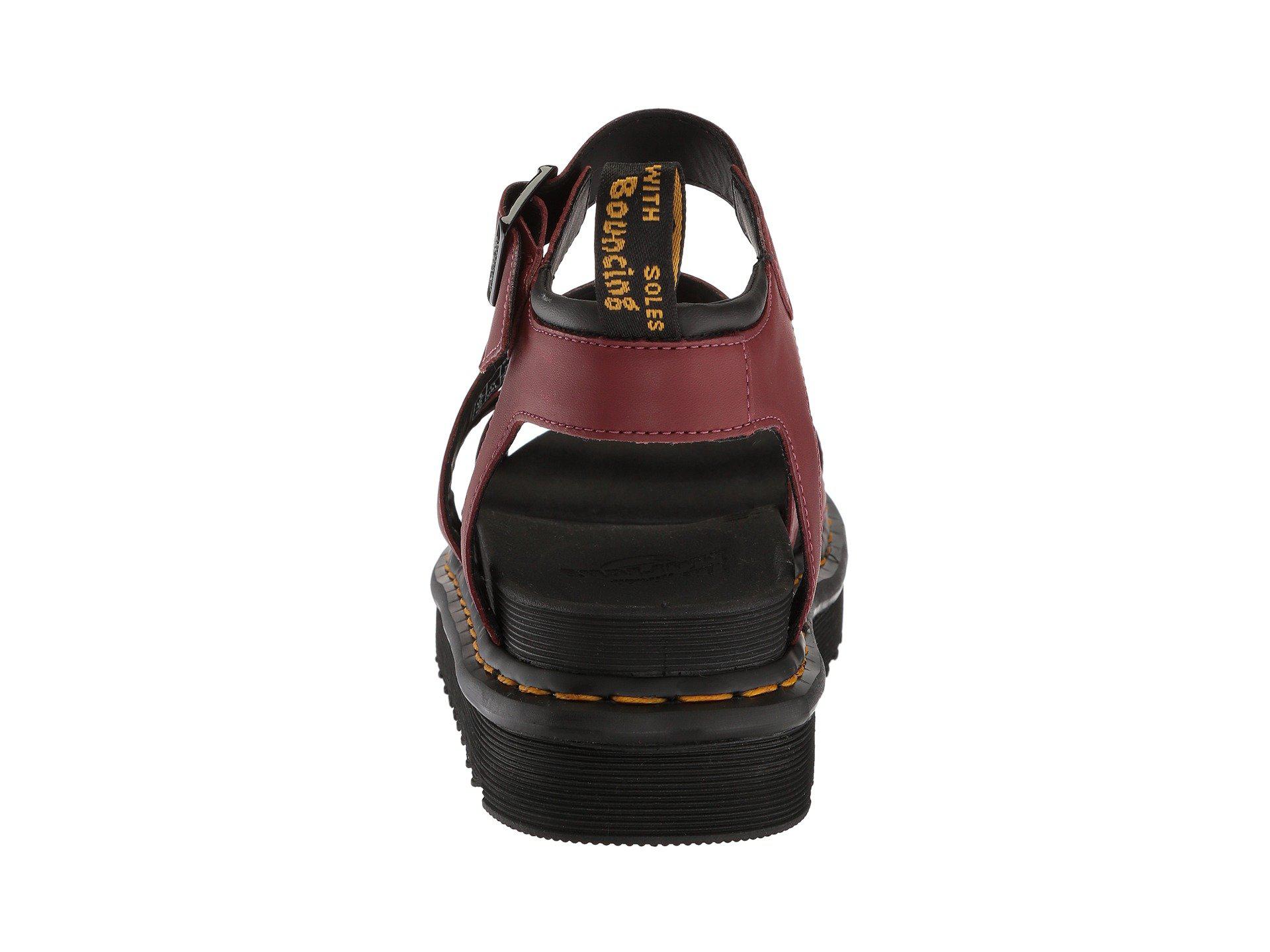 dr martens blaire sandals cherry red