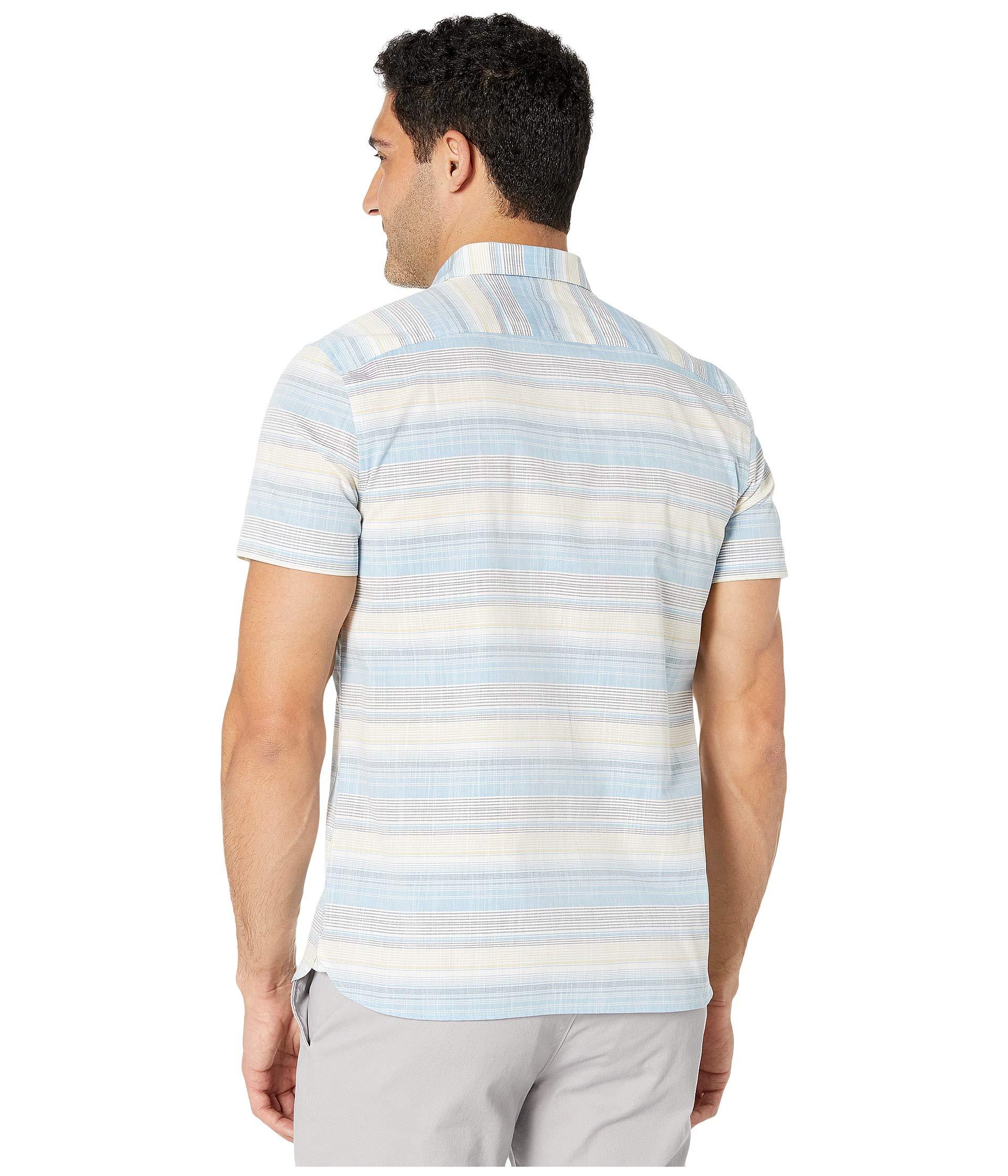Download Perry Ellis Portfolio Cotton Multicolor Horizontal Stripe ...