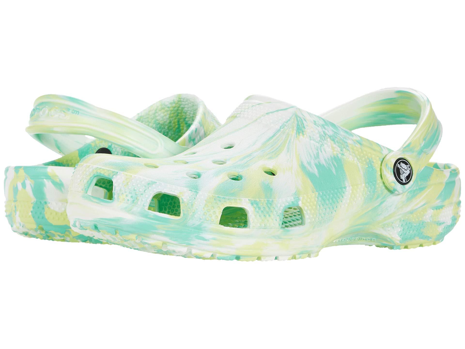 Crocs™ Classic Marbled Tie-dye Clog in Green | Lyst