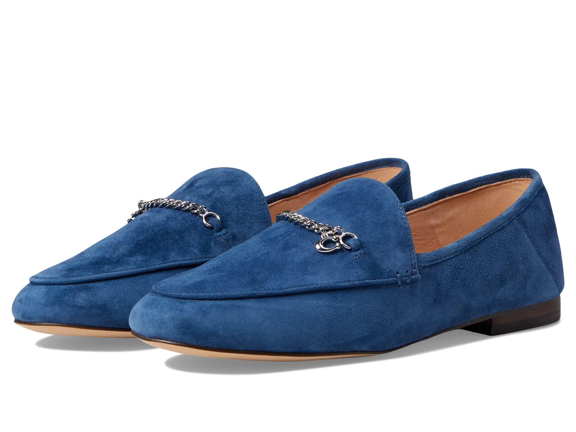COACH Hanna Suede Loafer in Blue Lyst