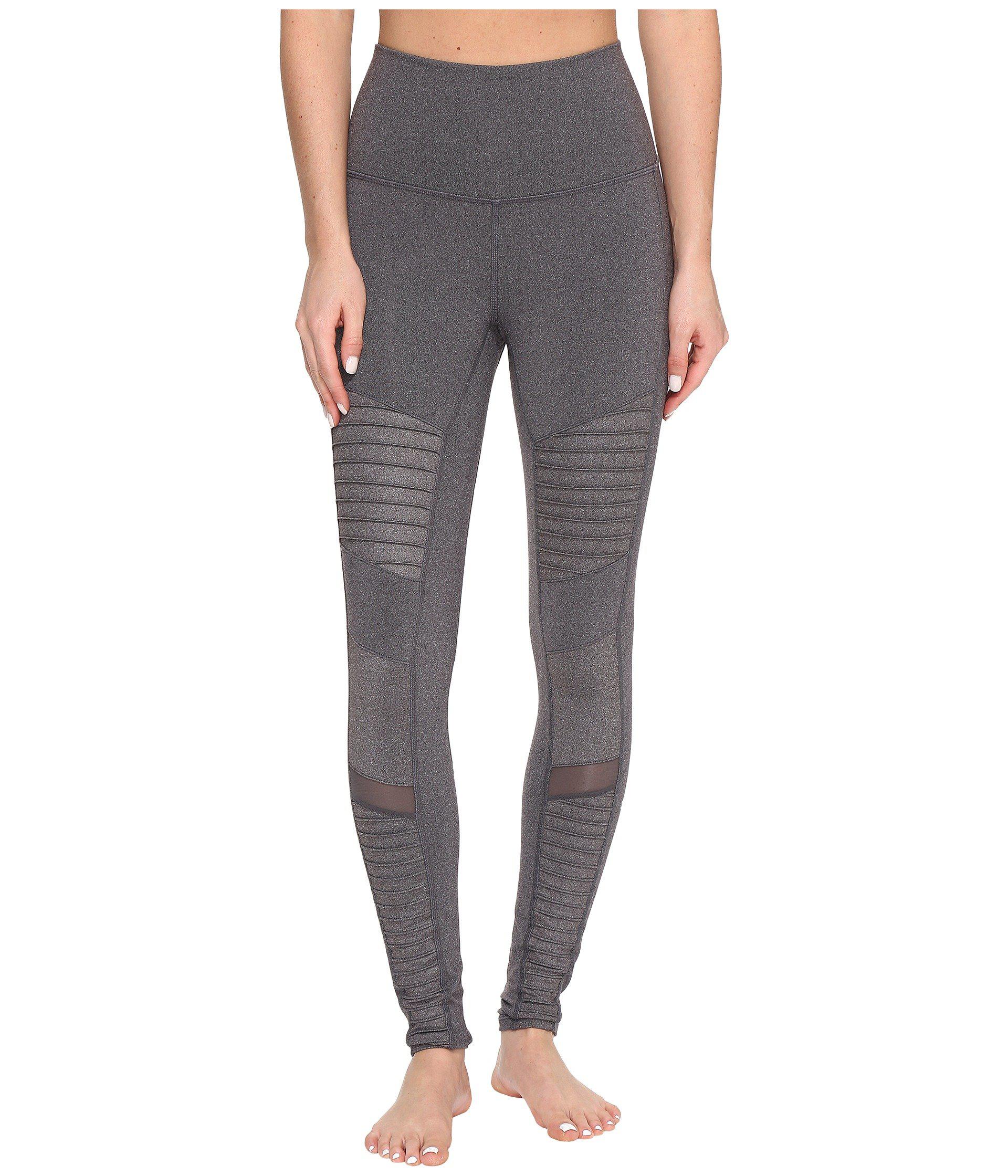 Alo Yoga Synthetic High Waisted Moto Leggings in Gray | Lyst