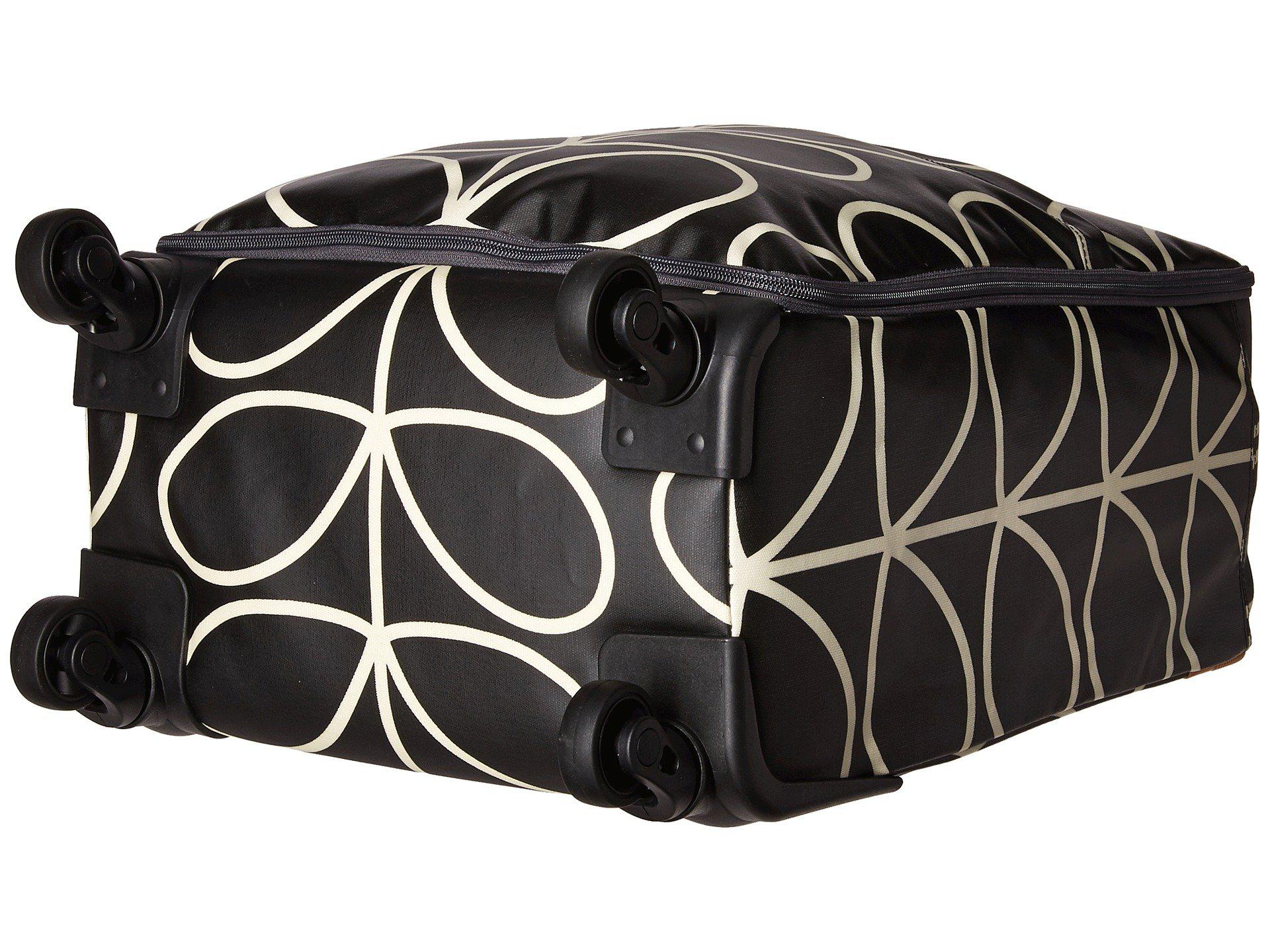 Orla Kiely Classic Giant Linear Luggage Travel Cabin Case (black/cream)  Luggage | Lyst