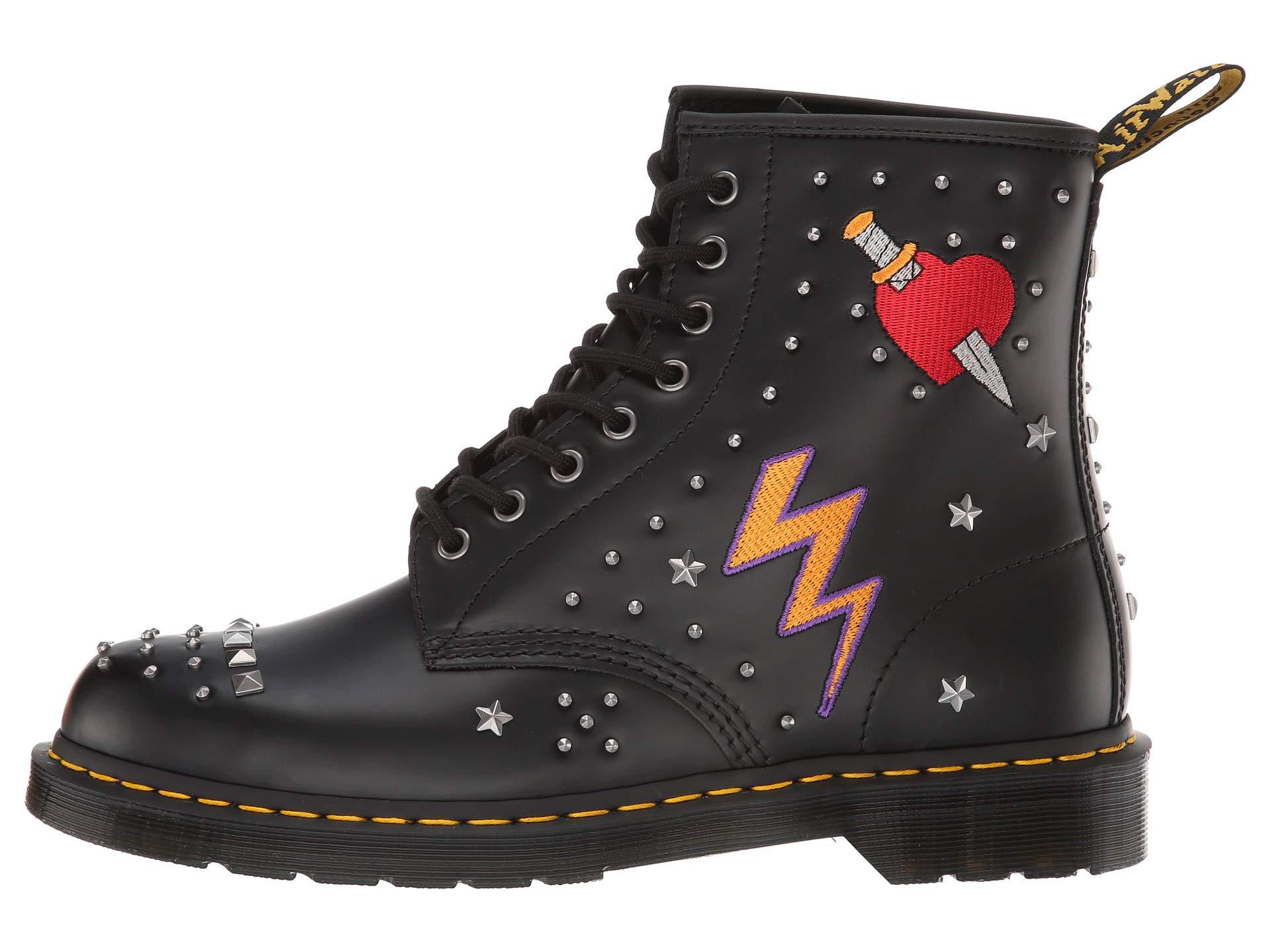 Dr. Martens 1460 Rock Roll (black Smooth) Boots | Lyst
