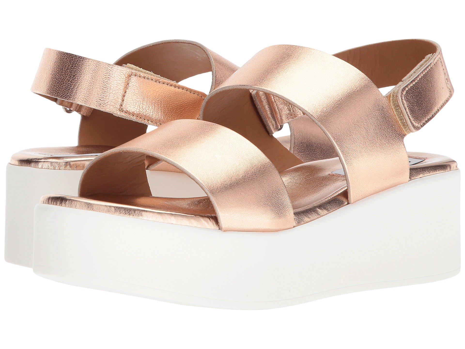 Steve Madden Leather Rachel Platform Sandal (rose Gold) Women's Sandals |  Lyst