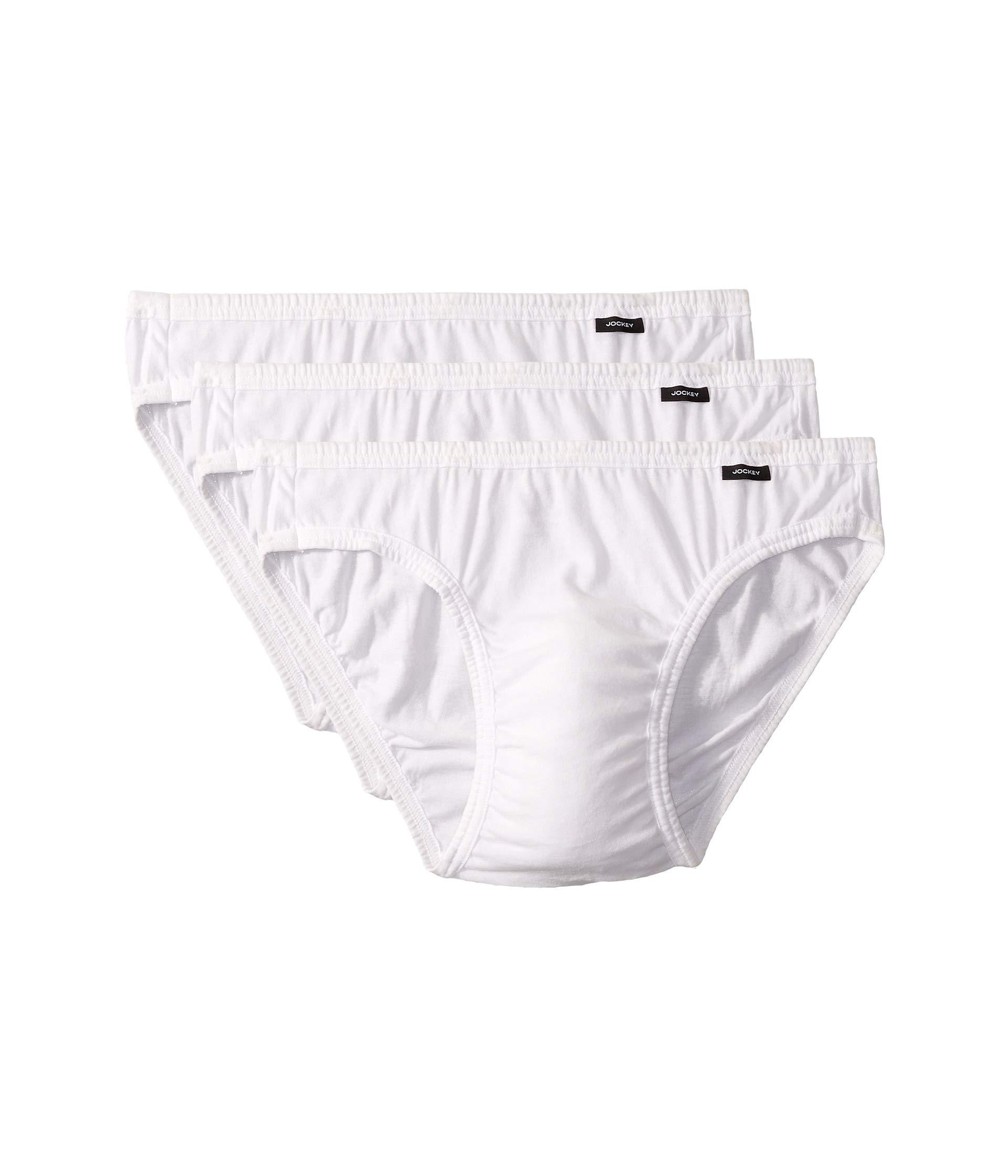 Jockey Cotton Elance(r) Bikini - 3 Pack in White for Men - Lyst