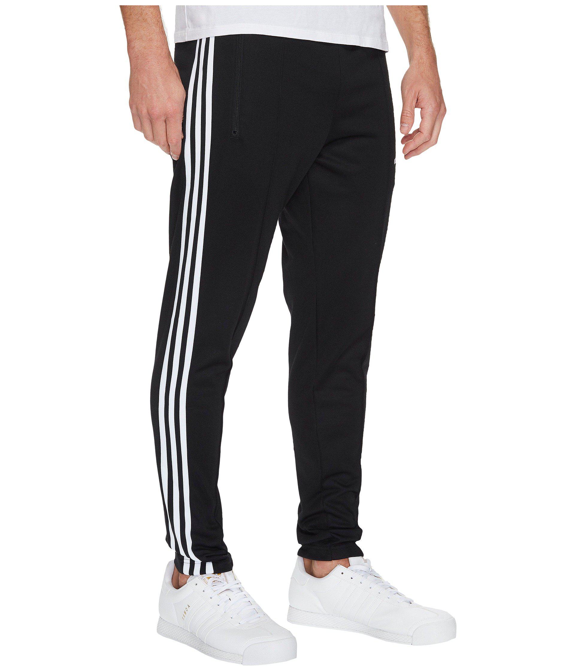 adidas Originals Cotton Beckenbauer Open Hem Track Pants (black/white)  Men's Casual Pants for Men - Lyst
