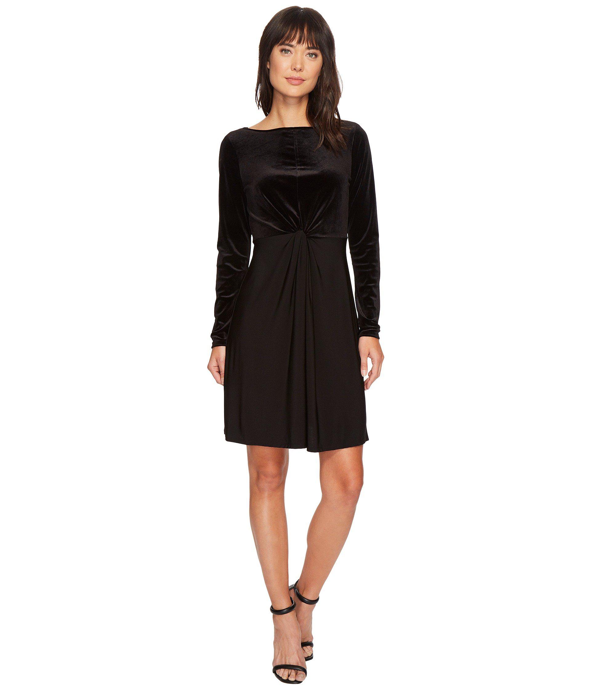 michael kors black velvet dress