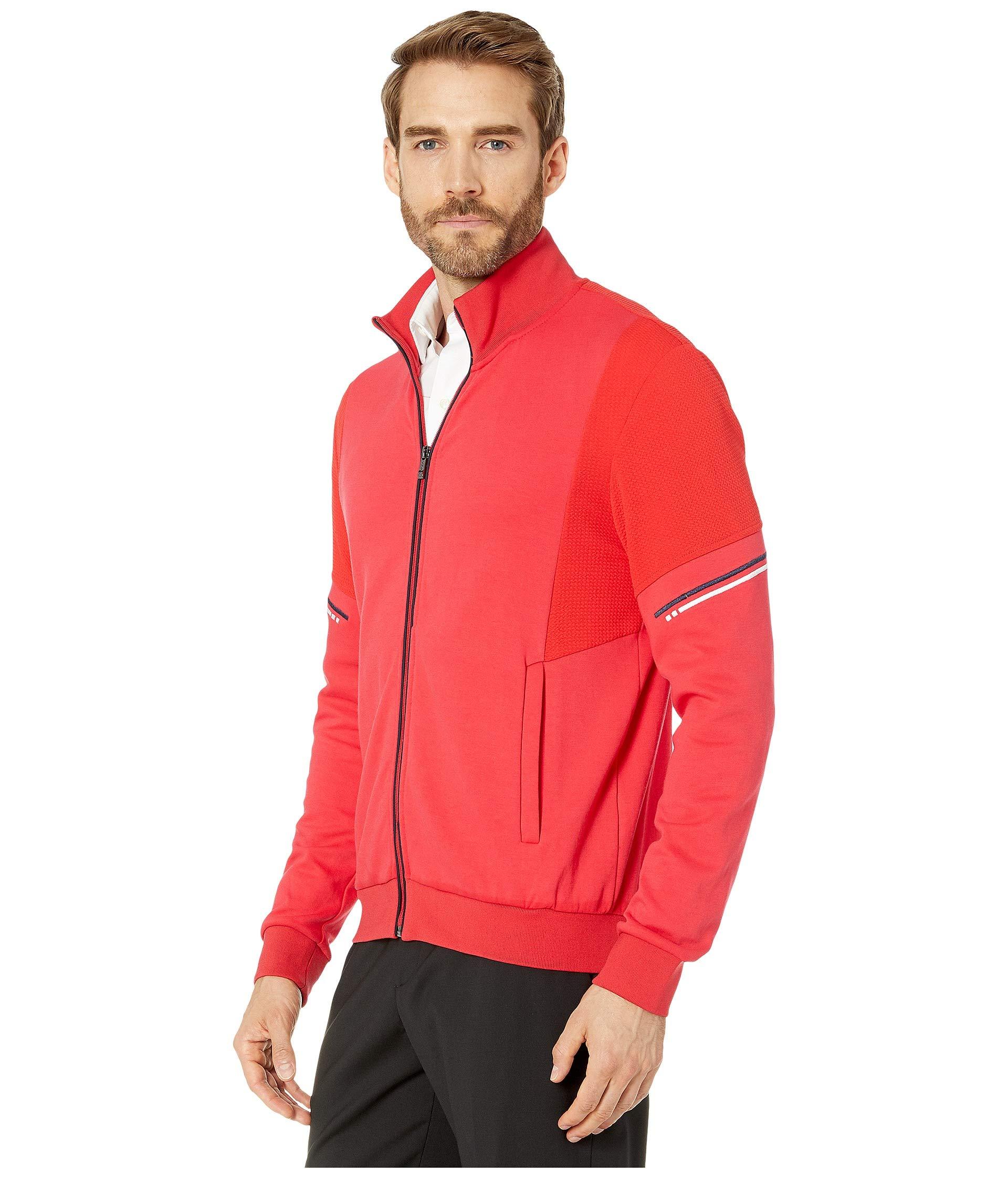 Download Bugatchi Cotton Sibiu Long Sleeve Full Zip Mock Neck Knit ...