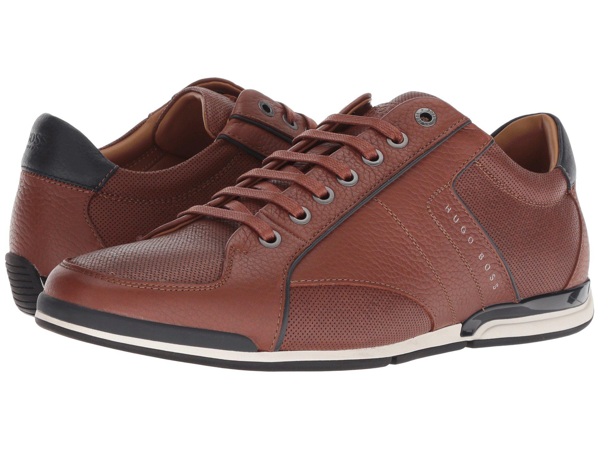 BOSS by HUGO BOSS Leather Saturn Low Profile Sneaker By Boss Green (dark  Brown) Men's Shoes for Men - Lyst
