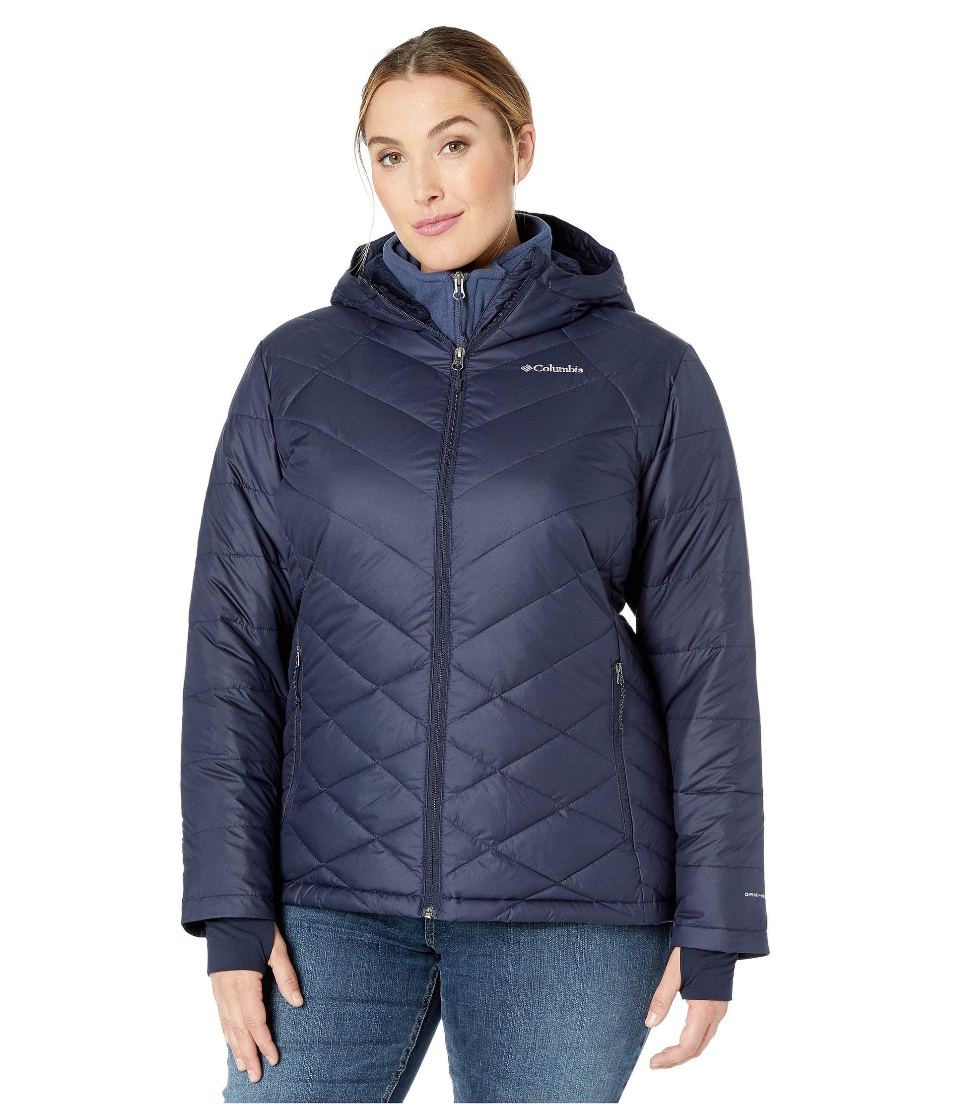 Columbia Synthetic Plus Size Heavenly Hooded Jacket in Navy (Blue) Lyst