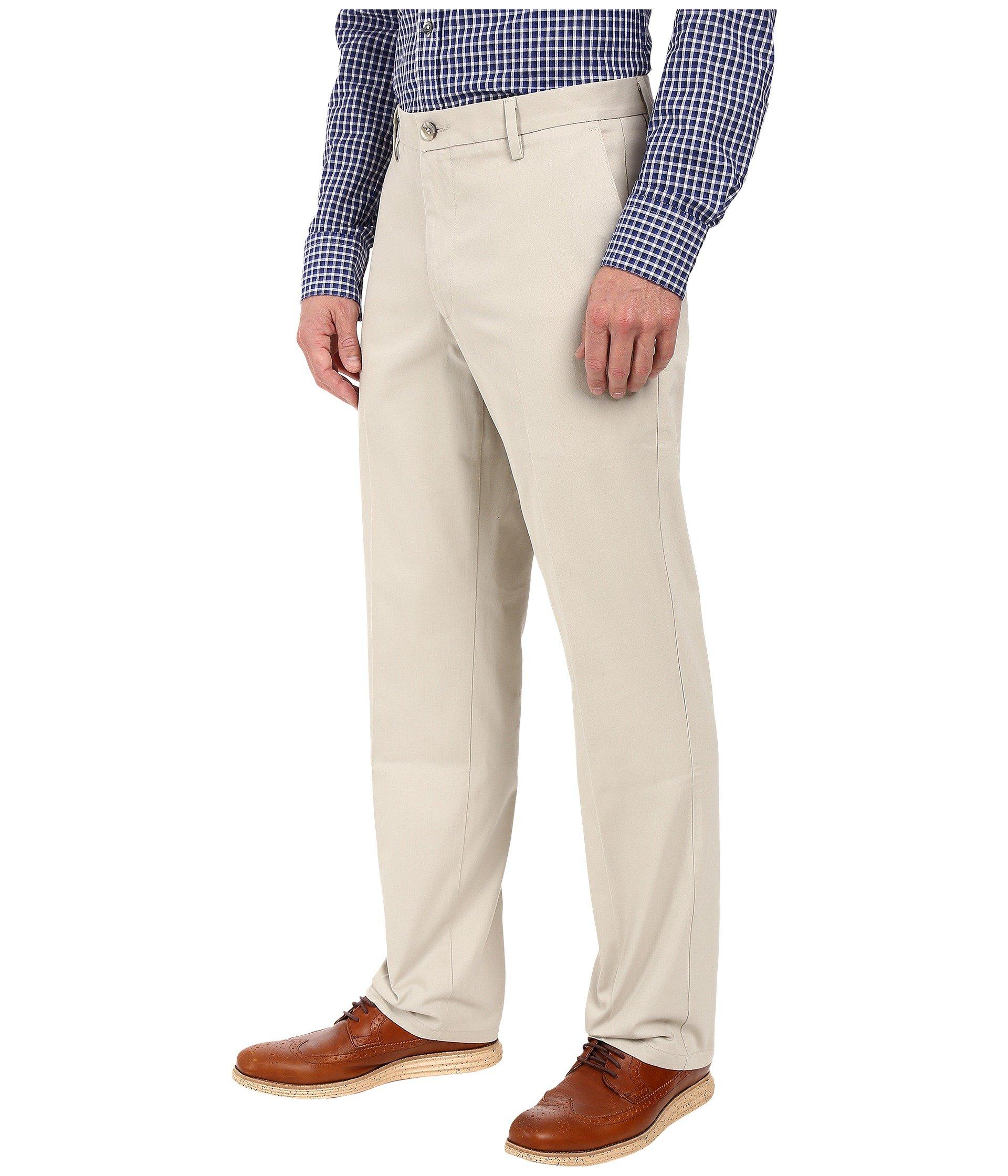 Dockers Signature Khaki D2 Straight Fit Flat Front in White for Men - Lyst