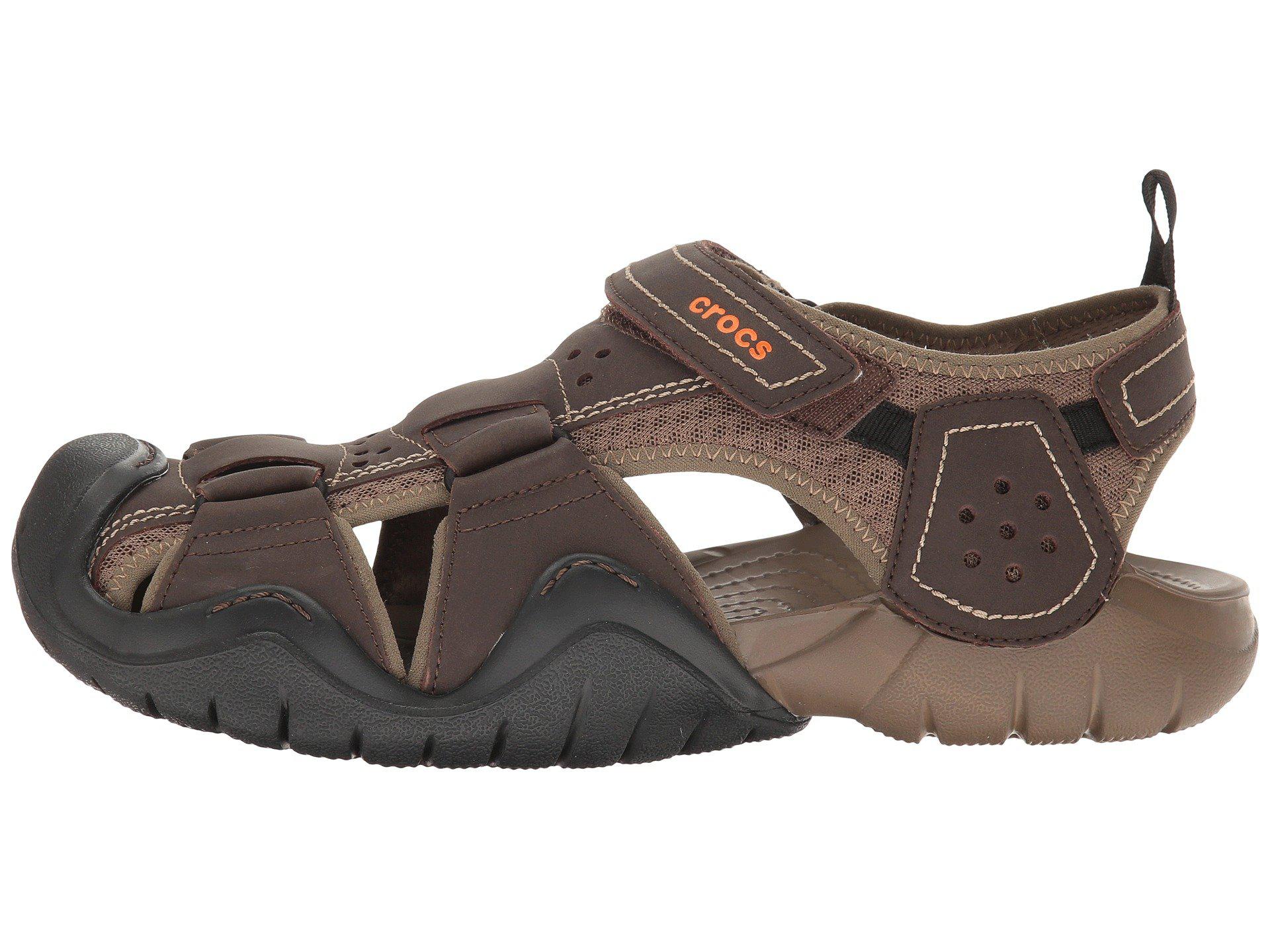Crocs™ Leather Swiftwater Sandal in Espresso/Walnut (Brown) for Men - Save  16% - Lyst