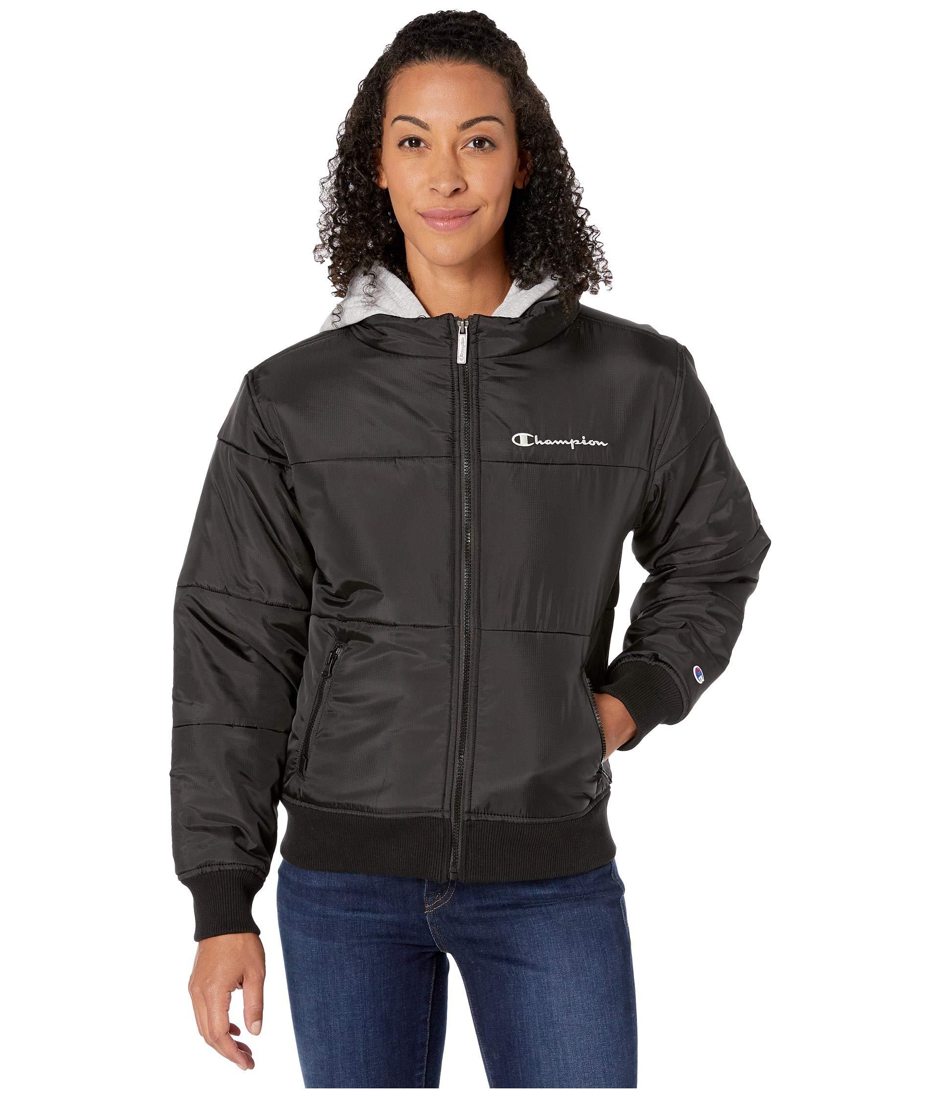 Champion Synthetic Stadium Puffer Jacket in Black - Lyst