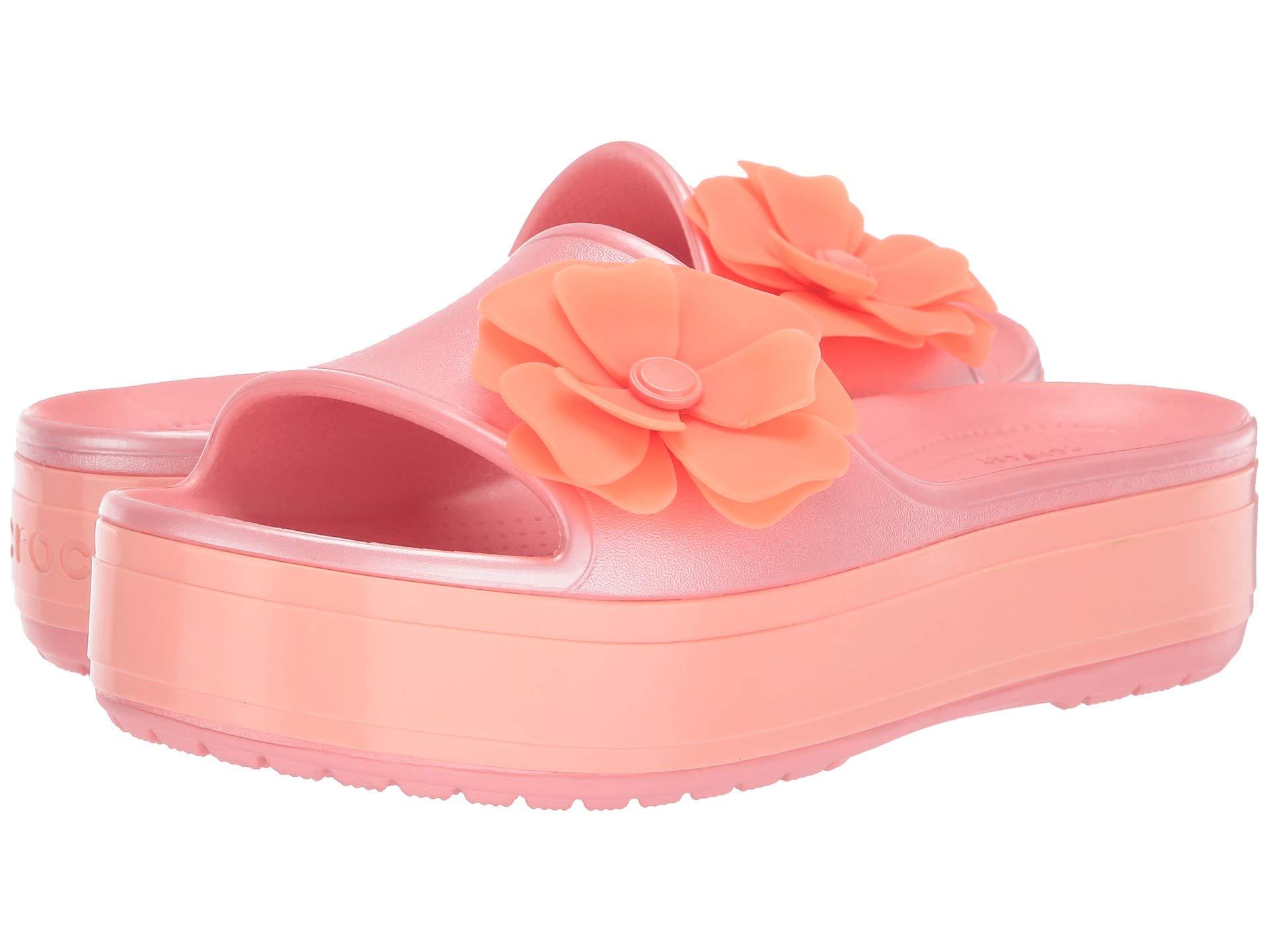 Choose SZ/Color Women's Crocband Platform Vivid Blooms Slide Sandal 