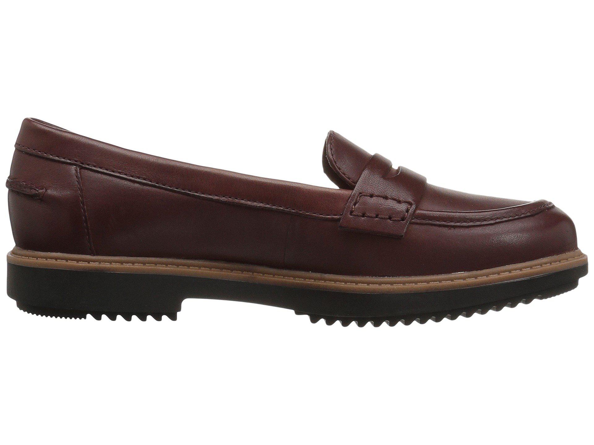 Clarks Raisie Eletta Penny Loafer in Brown | Lyst