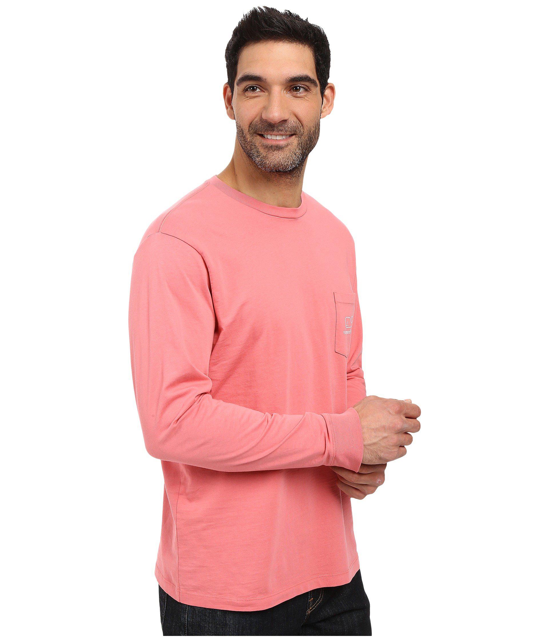 Vineyard Vines Boston Red Sox Mens Long Sleeve Shirt T-shirt Salmon Pink  Medium