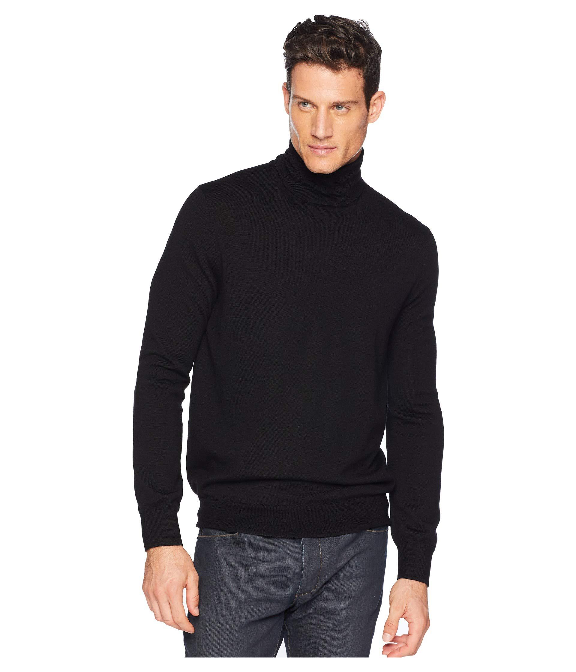 Polo Ralph Lauren Wool Washable Merino Turtleneck Sweater (polo Black)  Men's Sweater in Blue for Men - Lyst
