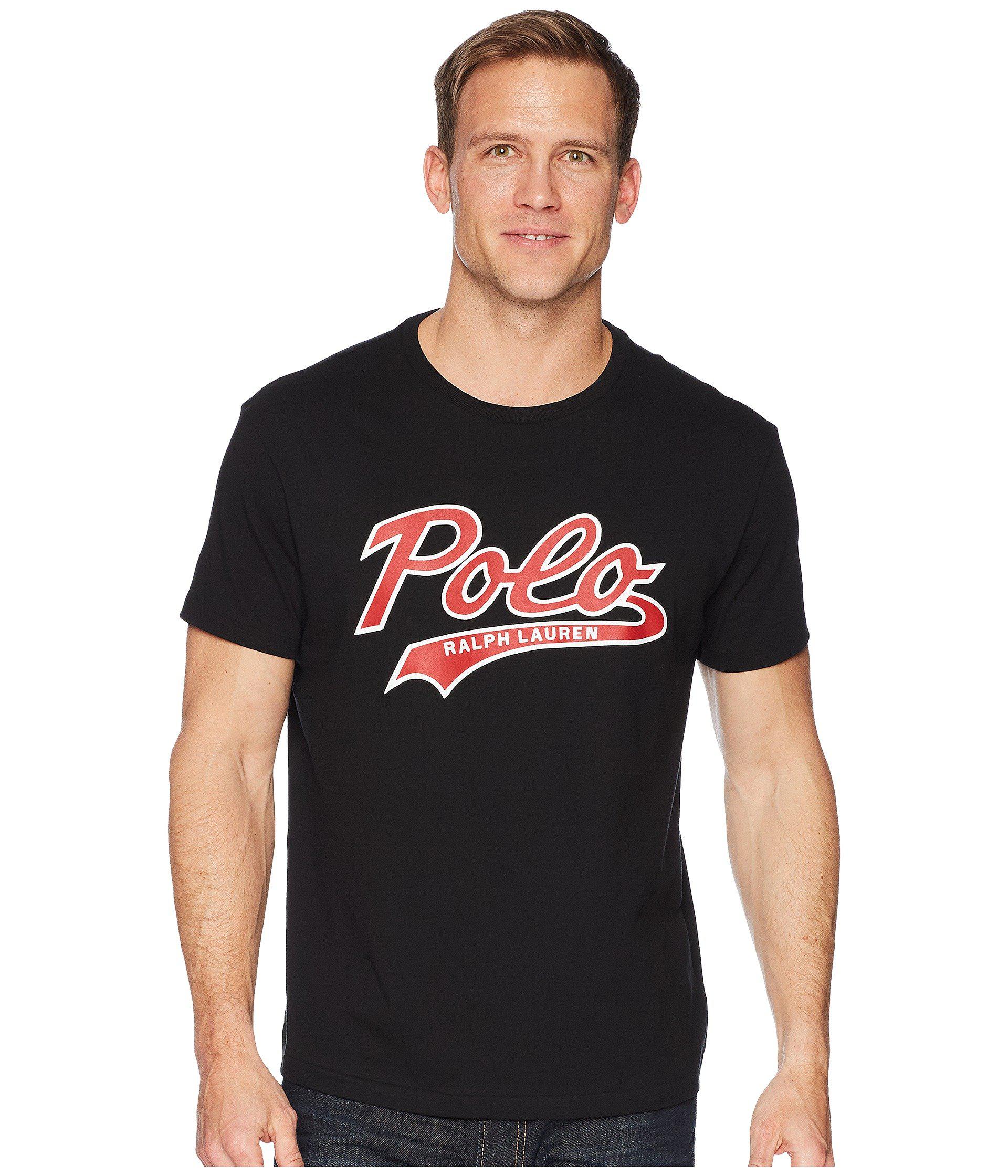Polo Ralph Lauren Print Shop Script Logo Tee (black) Men's T Shirt for Men  | Lyst