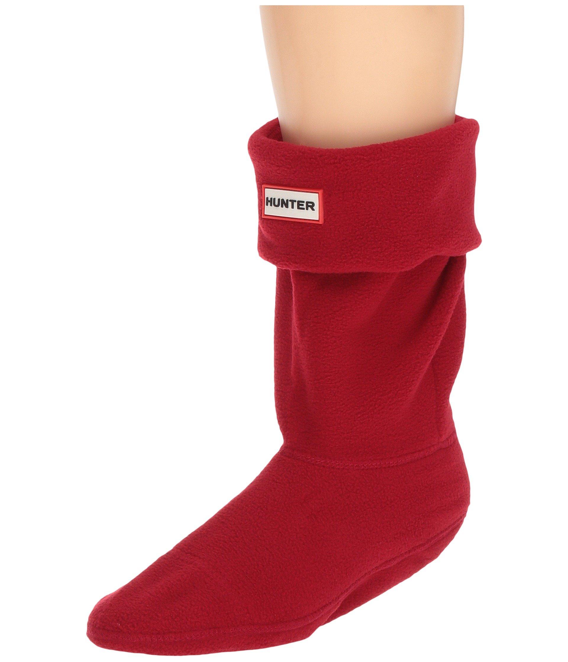 HUNTER Fleece Short Boot Socks in Military Red (Red) Lyst