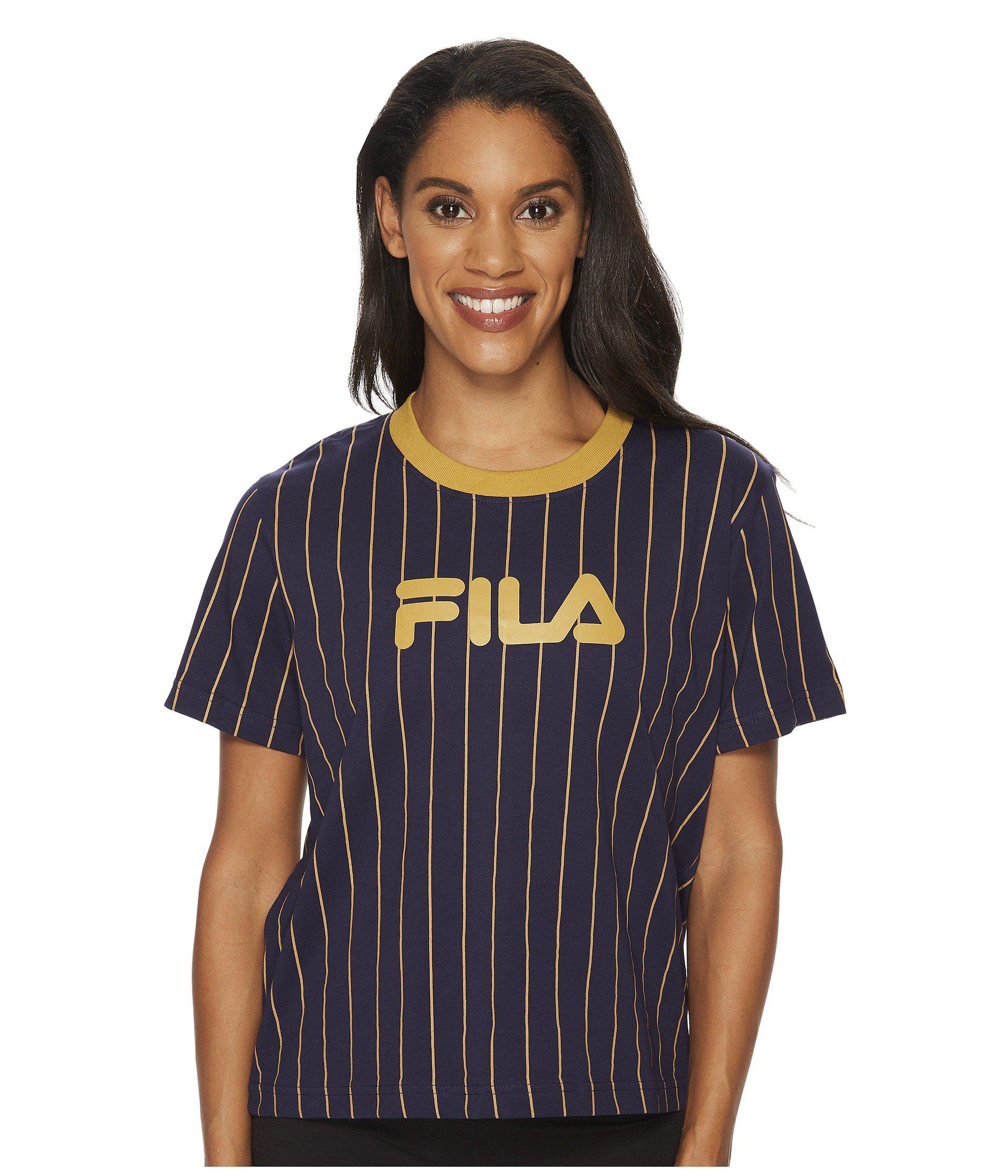 black and gold fila shirt