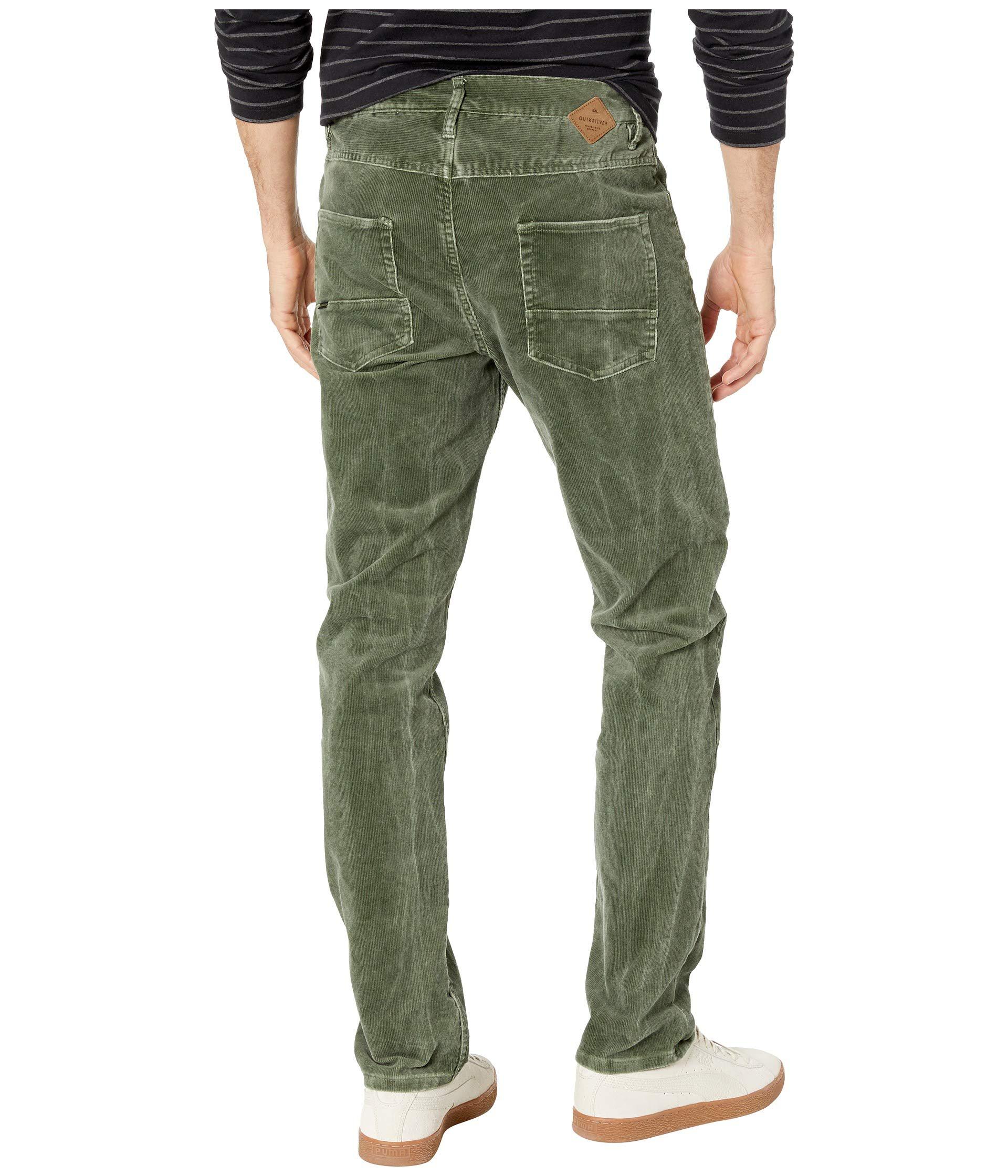 Quiksilver Corduroy Kracker Cord (thyme) Casual Pants in Green for Men