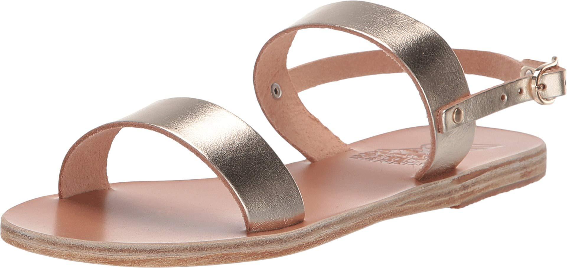 Ancient Greek Sandals Leather Clio in Silver (Metallic) - Lyst